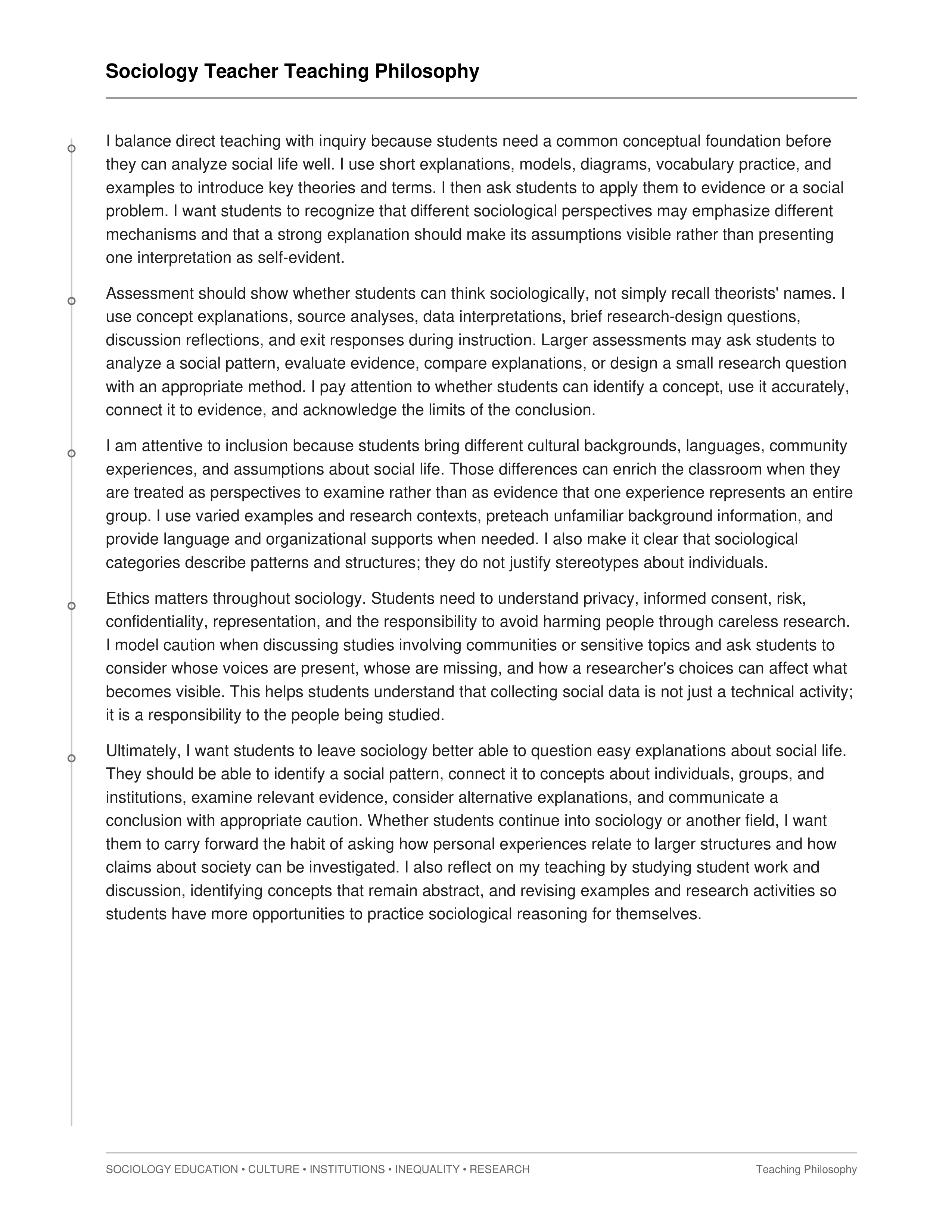 Sociology Teacher Teaching Philosophy — page 2