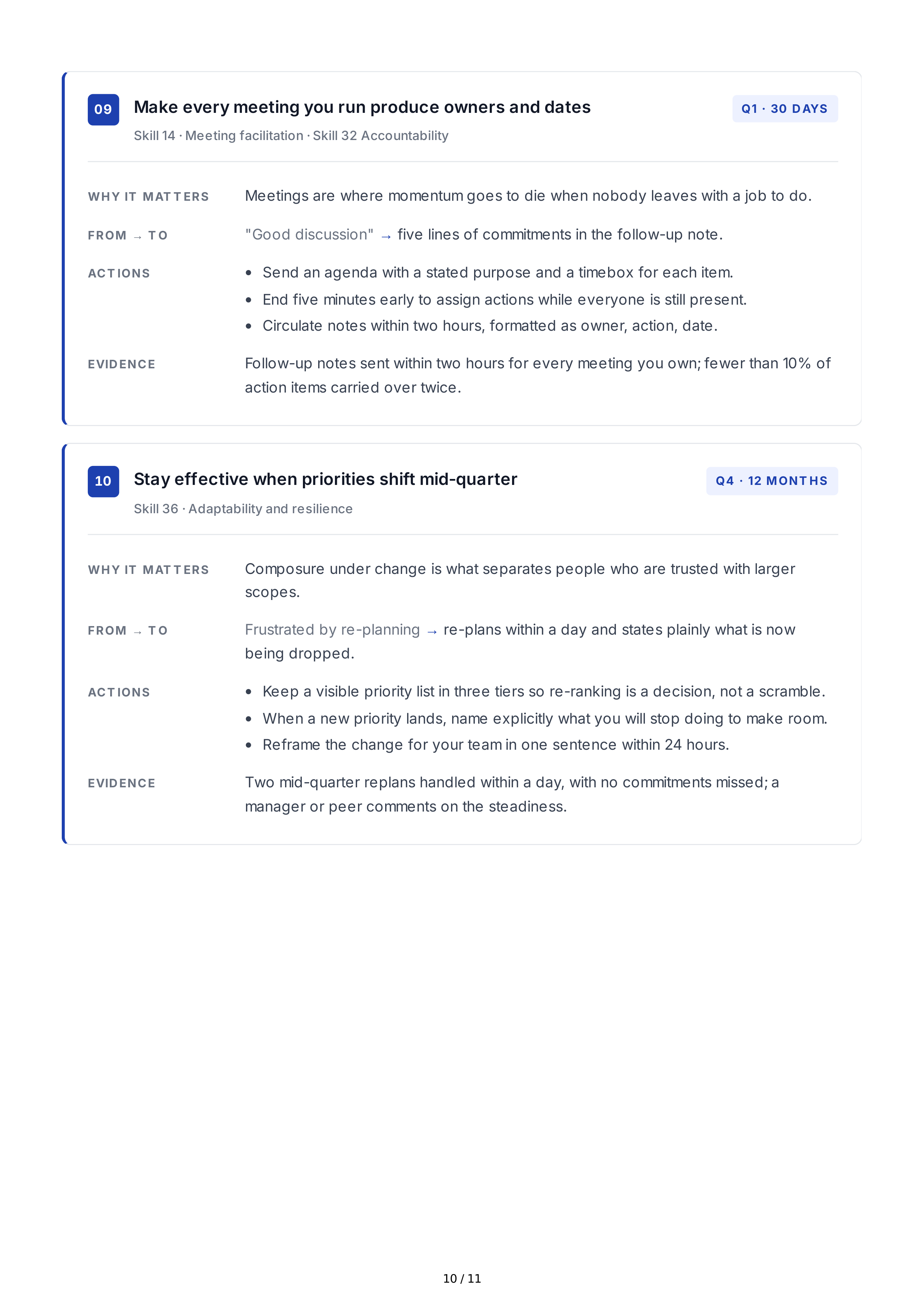 Soft Skill Development Professional Goals — page 10