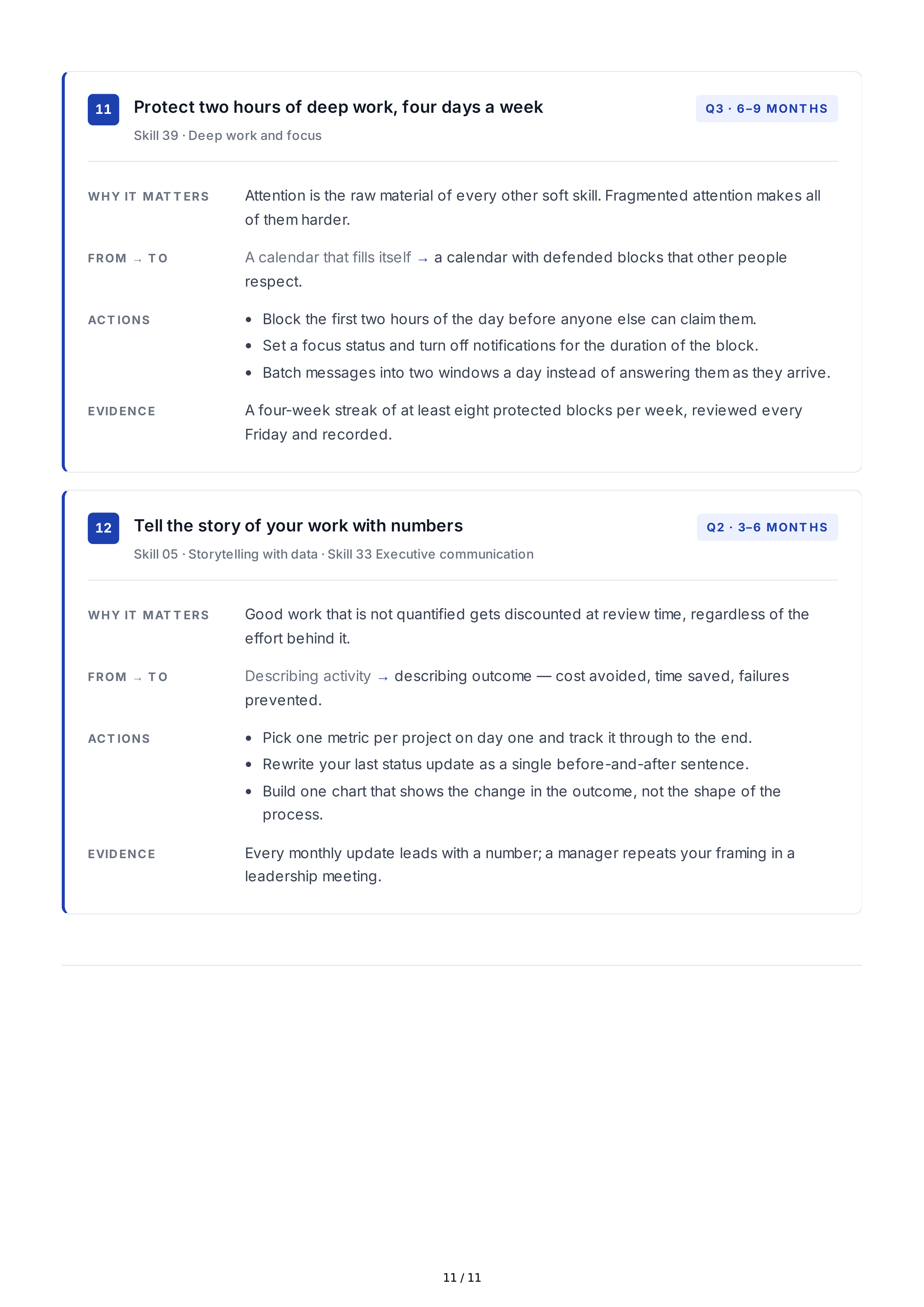 Soft Skill Development Professional Goals — page 11