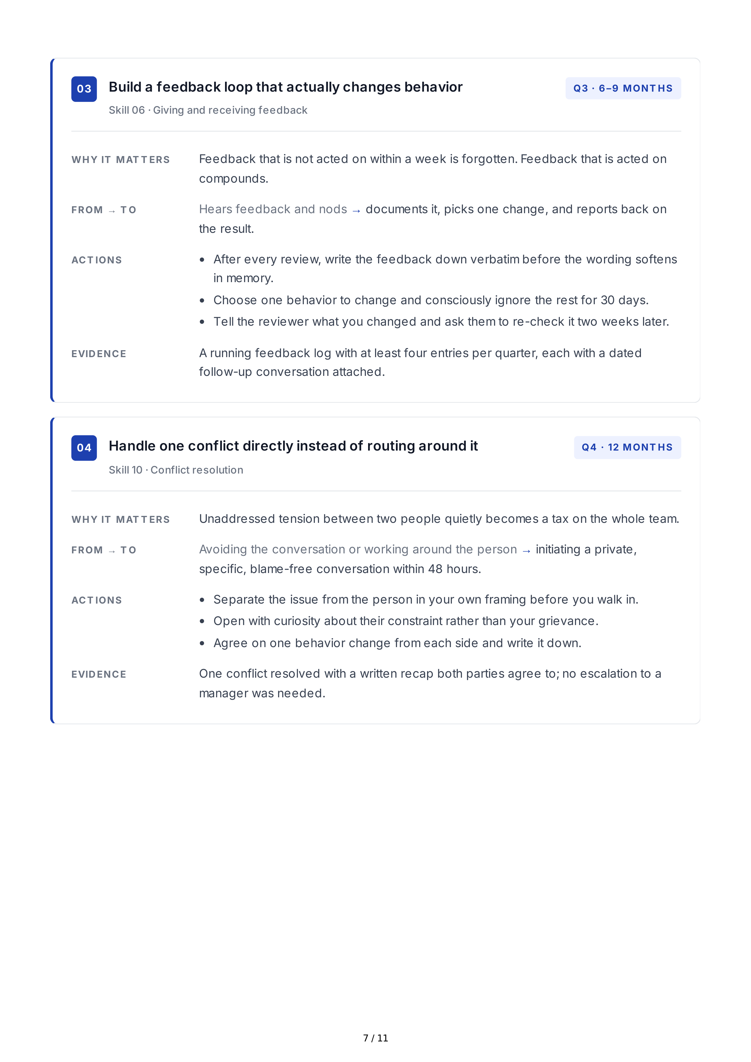 Soft Skill Development Professional Goals — page 7