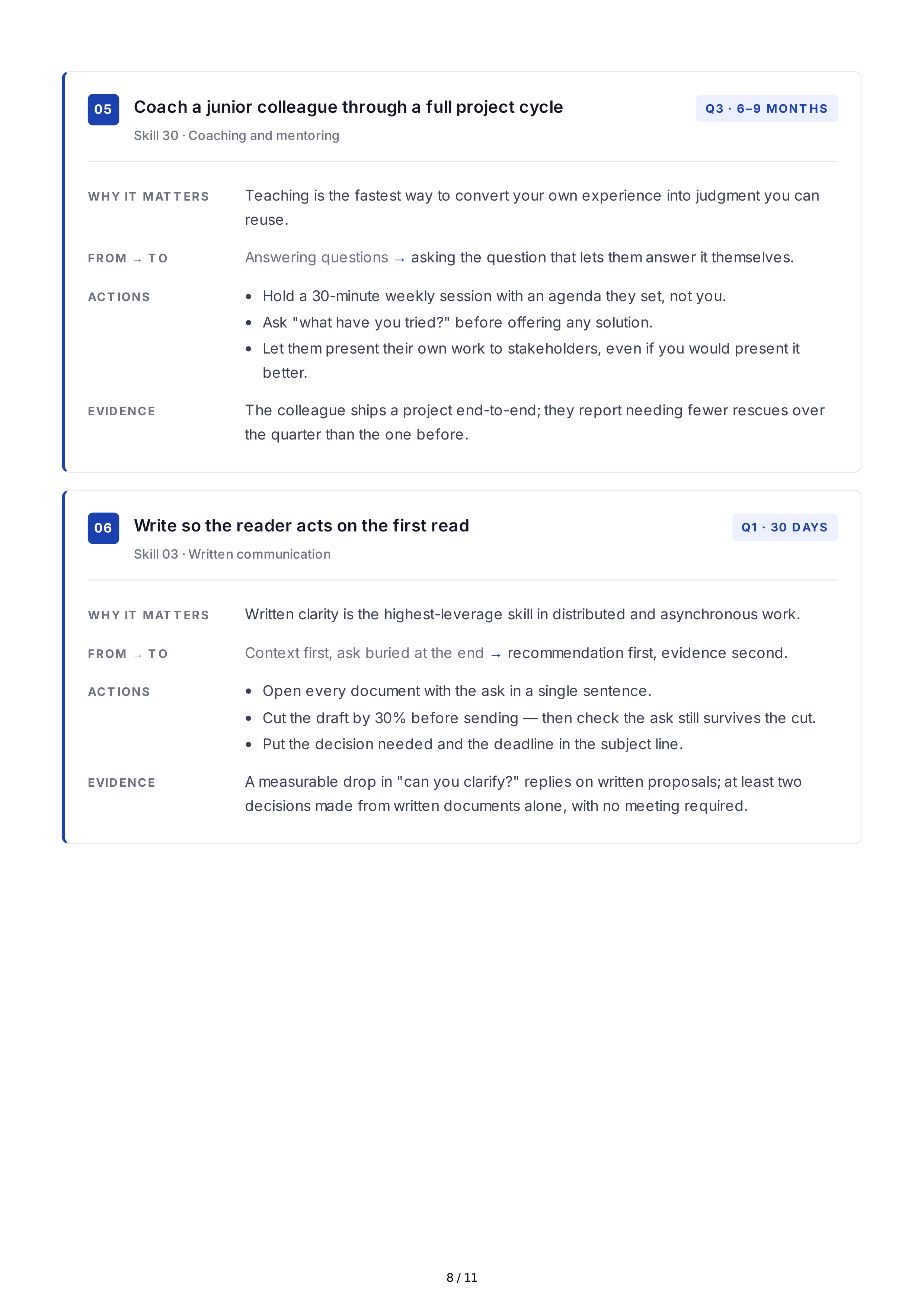 Soft Skill Development Professional Goals — page 8
