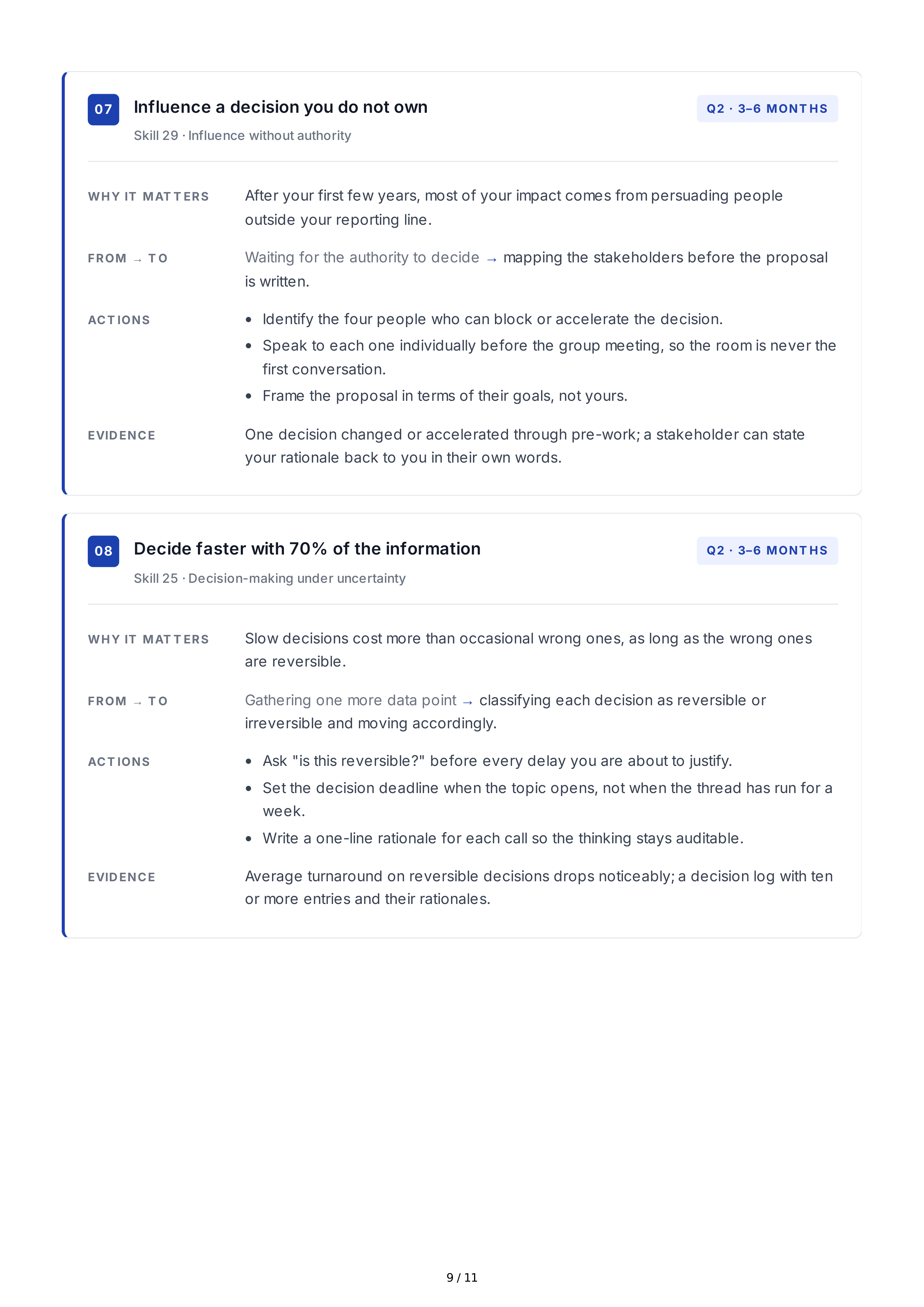 Soft Skill Development Professional Goals — page 9