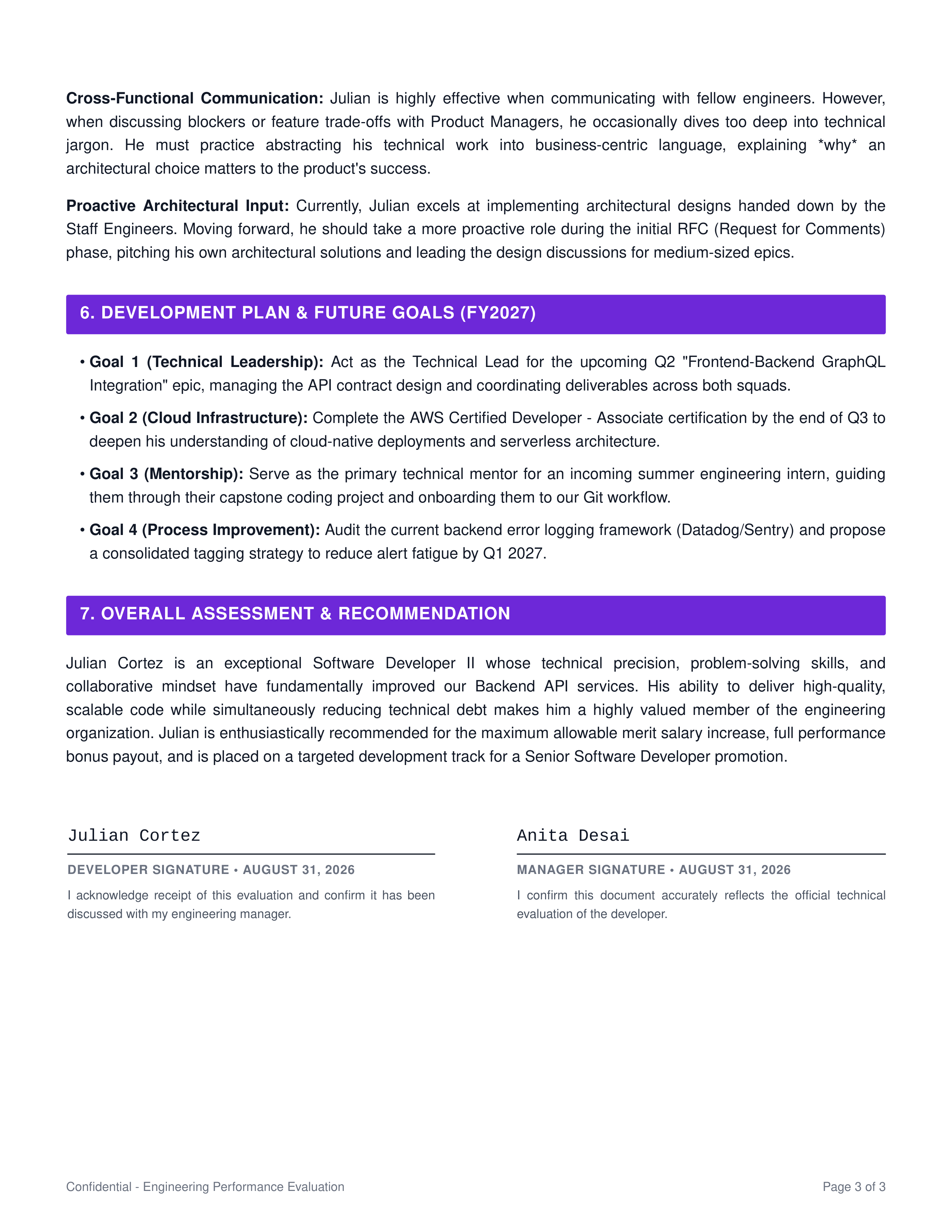 Software Developer Performance Review — page 3