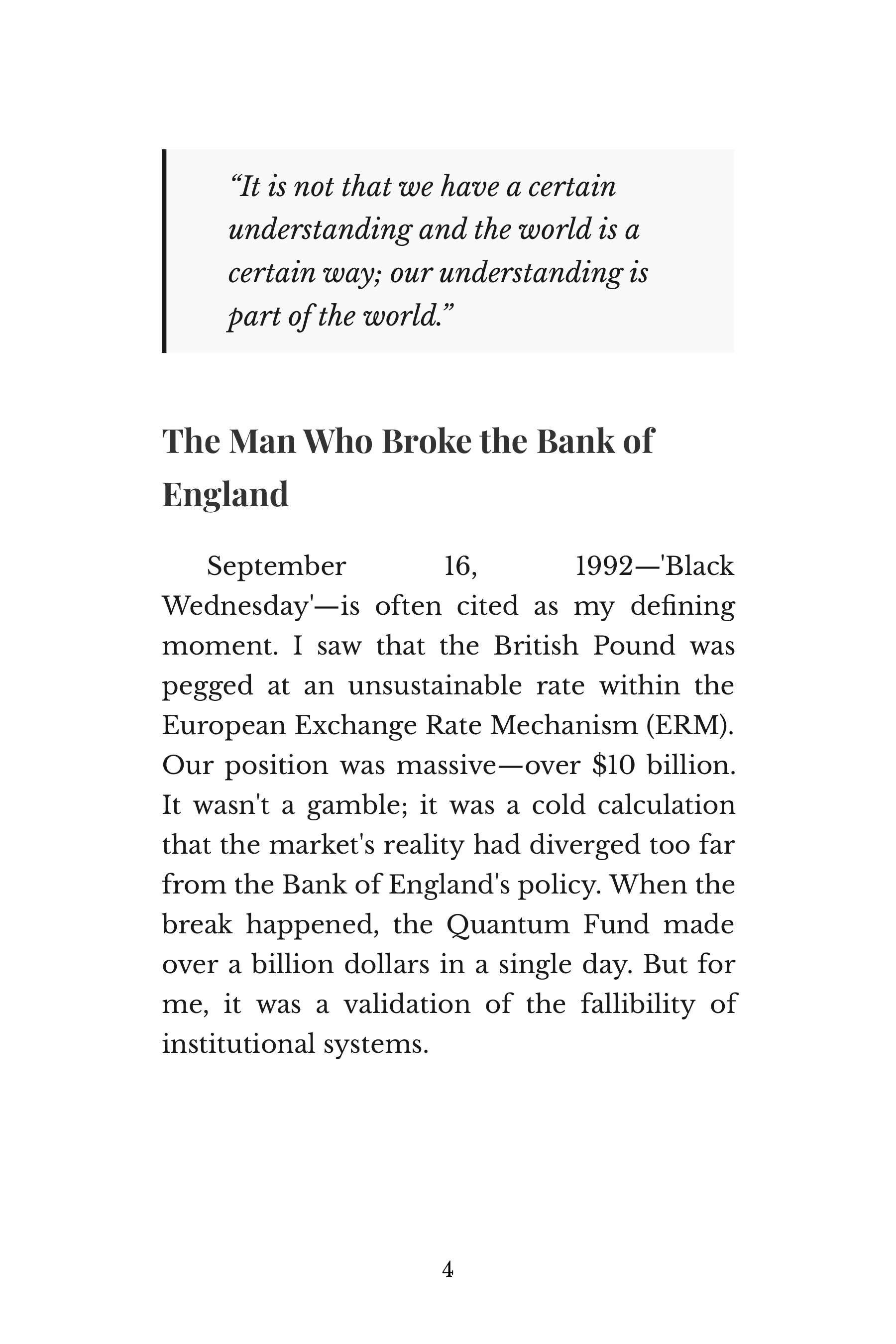 Soros on Soros by George Soros Quantum Fund Co Founder Autobiography — page 4