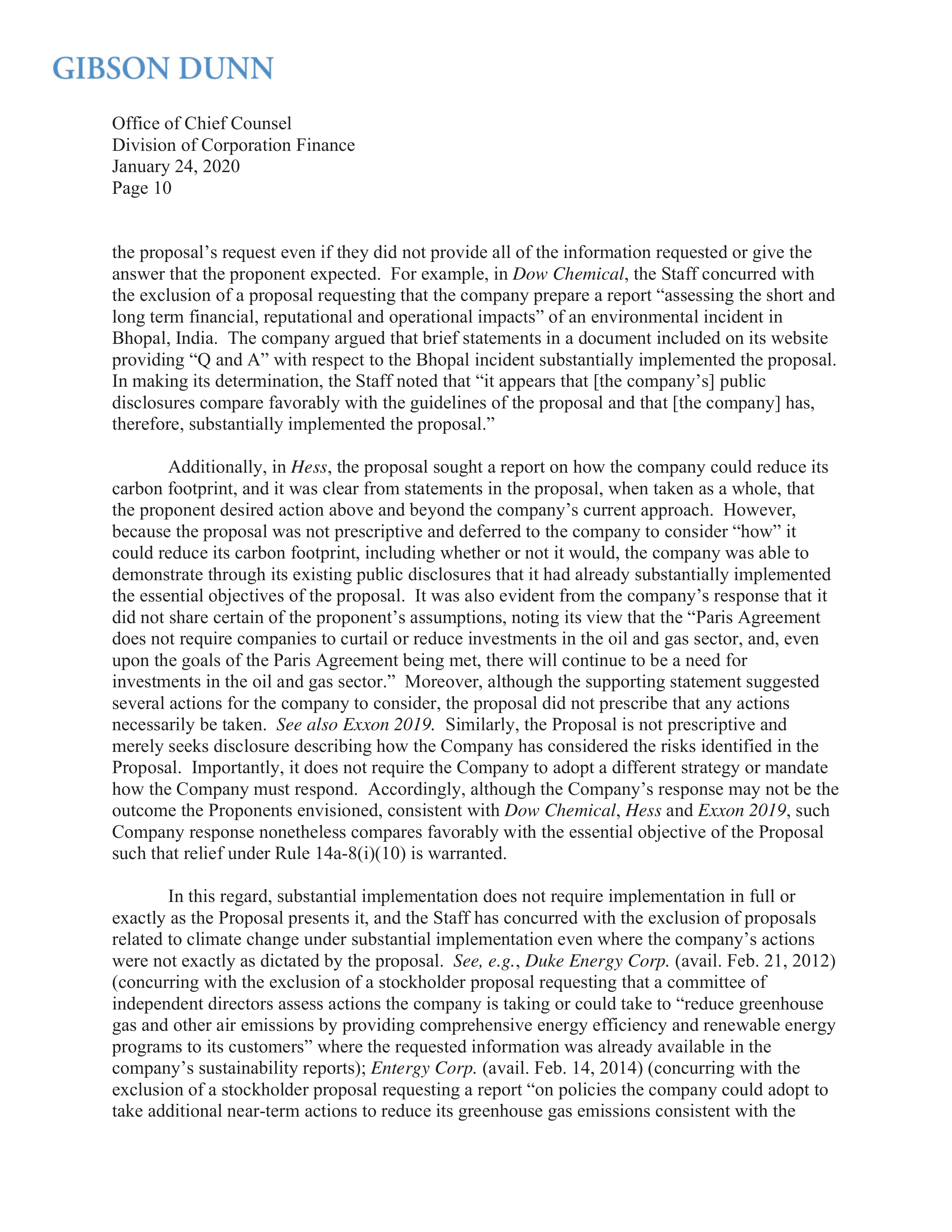 Southern Company Proposal  — page 10