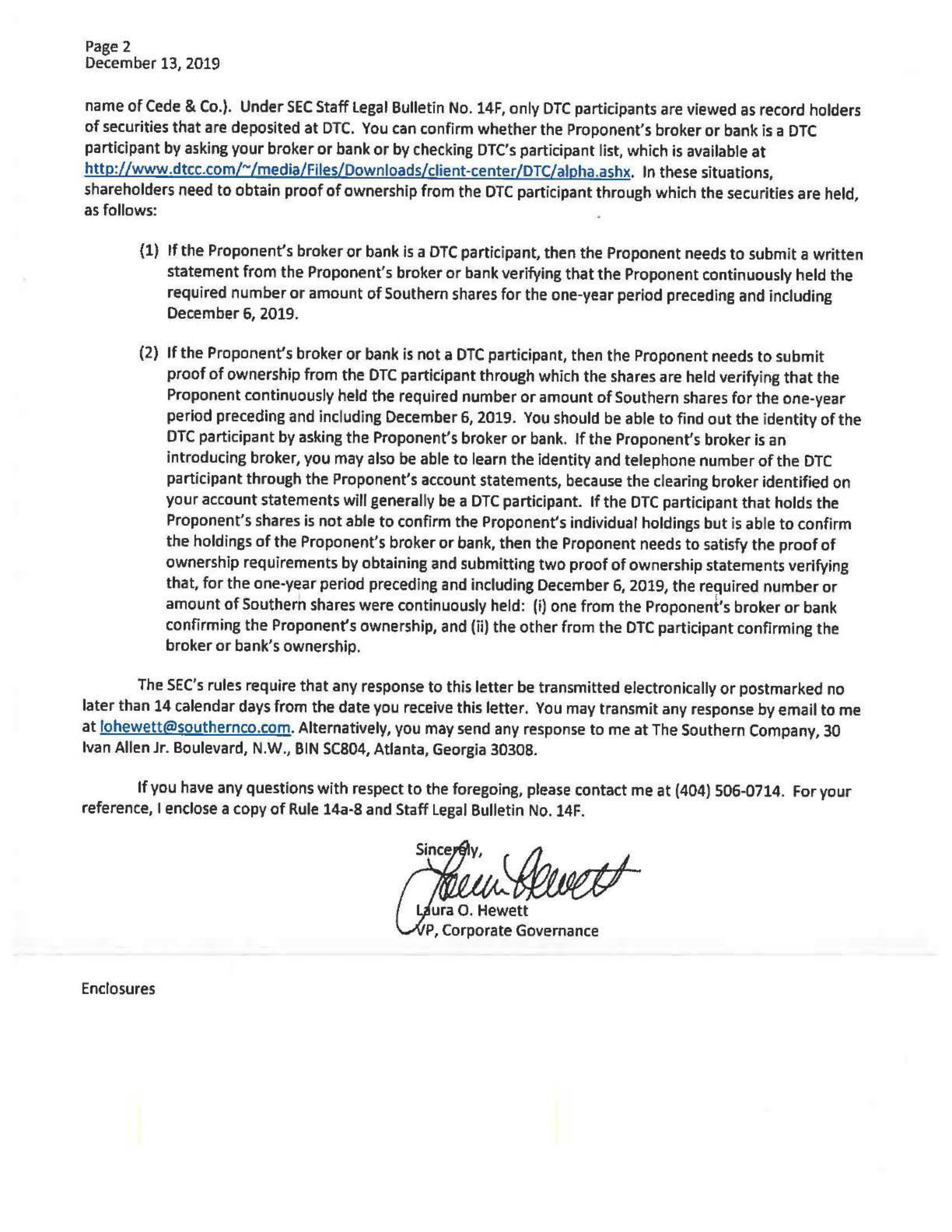 Southern Company Proposal  — page 27