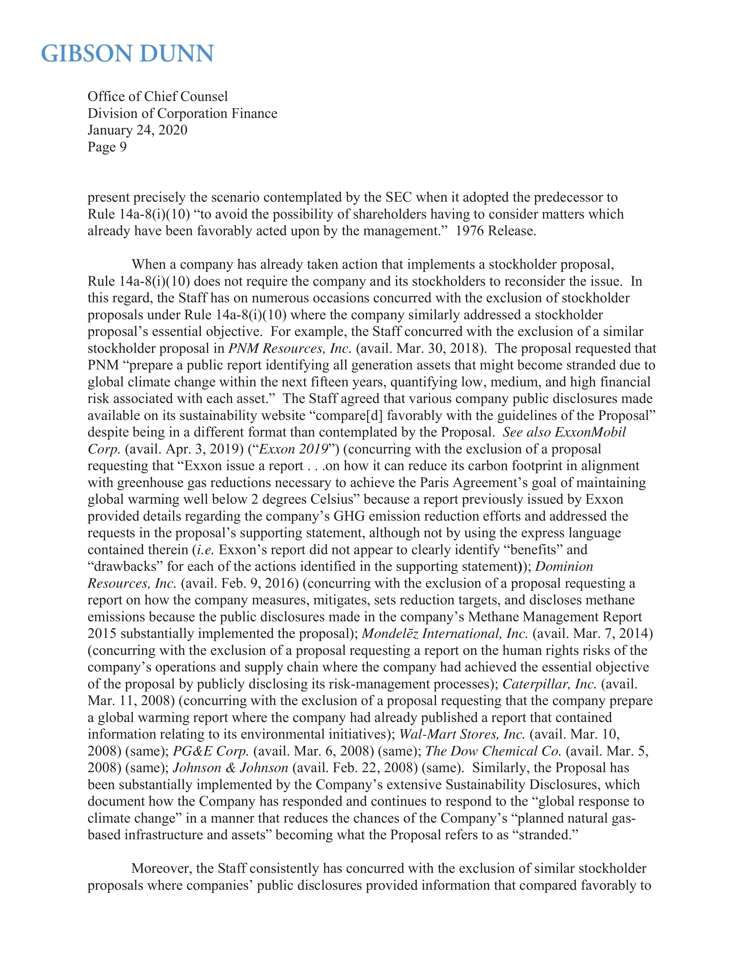 Southern Company Proposal  — page 9