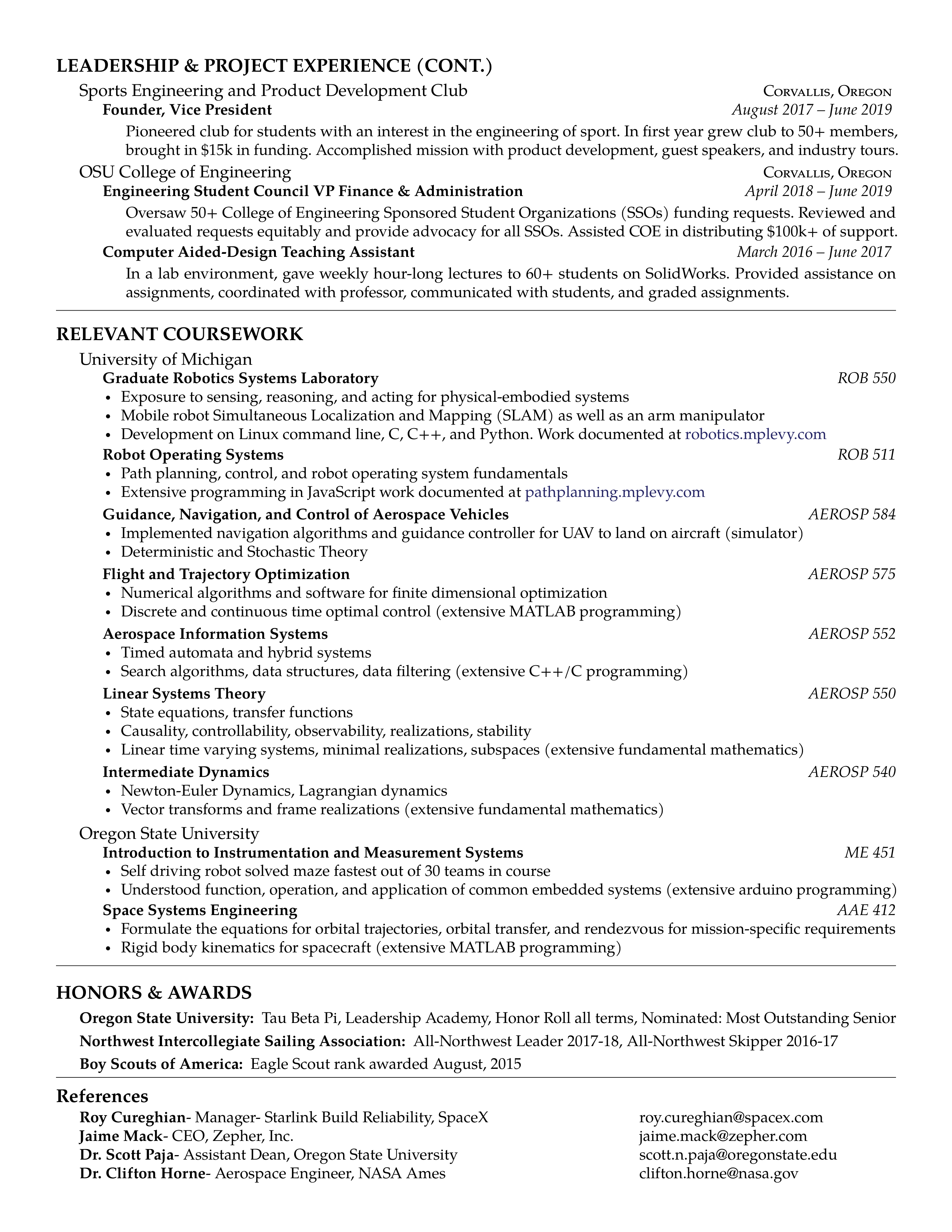 SpaceX Test Automation Engineer Resume — page 2