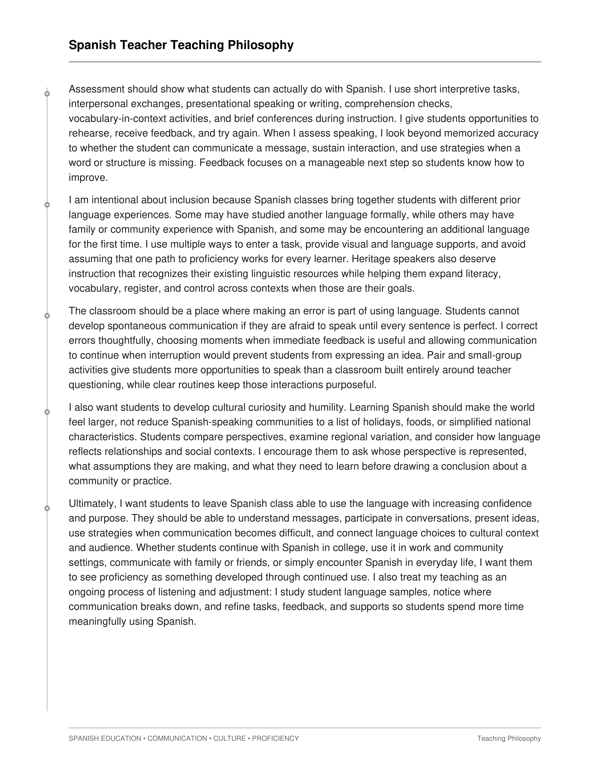 Spanish Teacher Teaching Philosophy — page 2