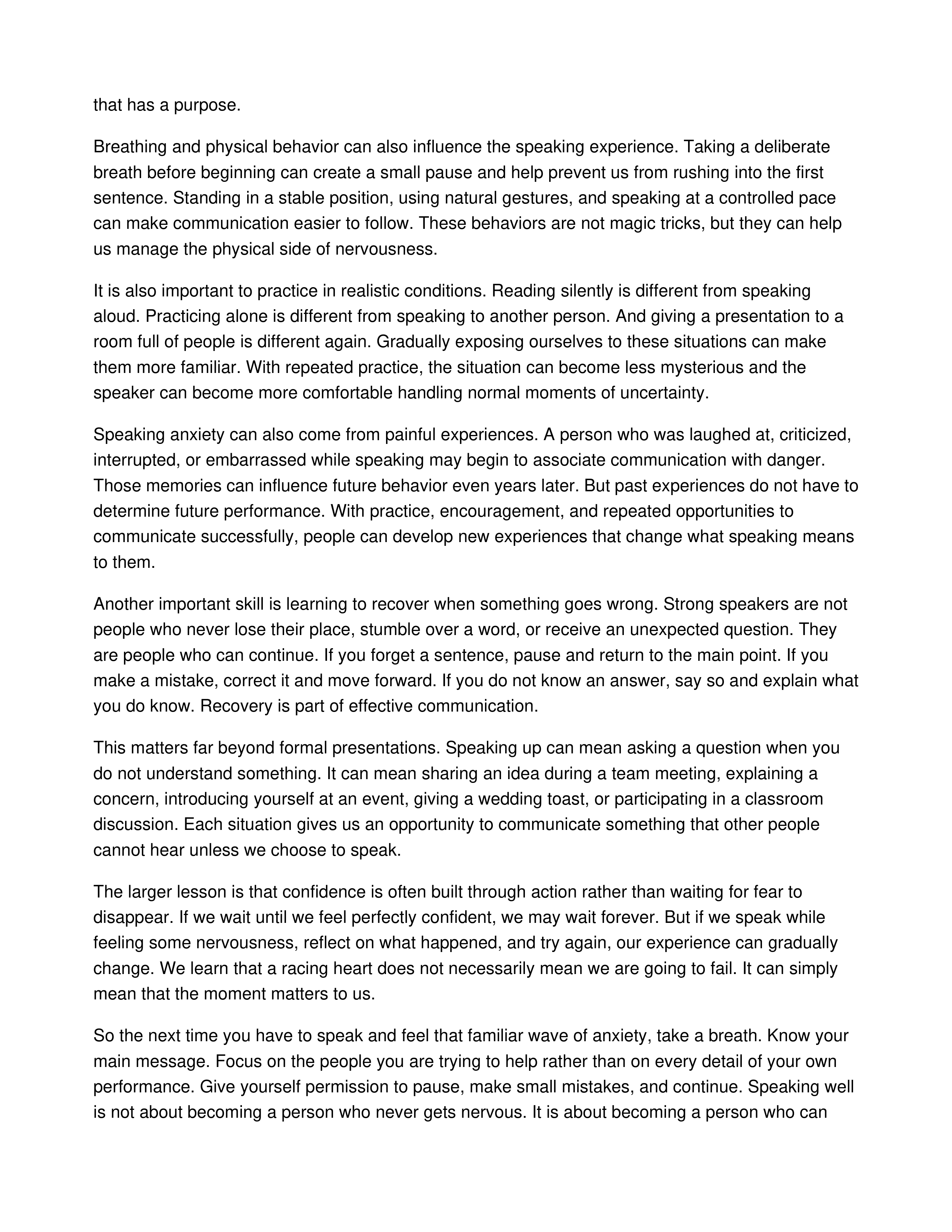 Speaking Up Without Freaking Out Informative Speech — page 2