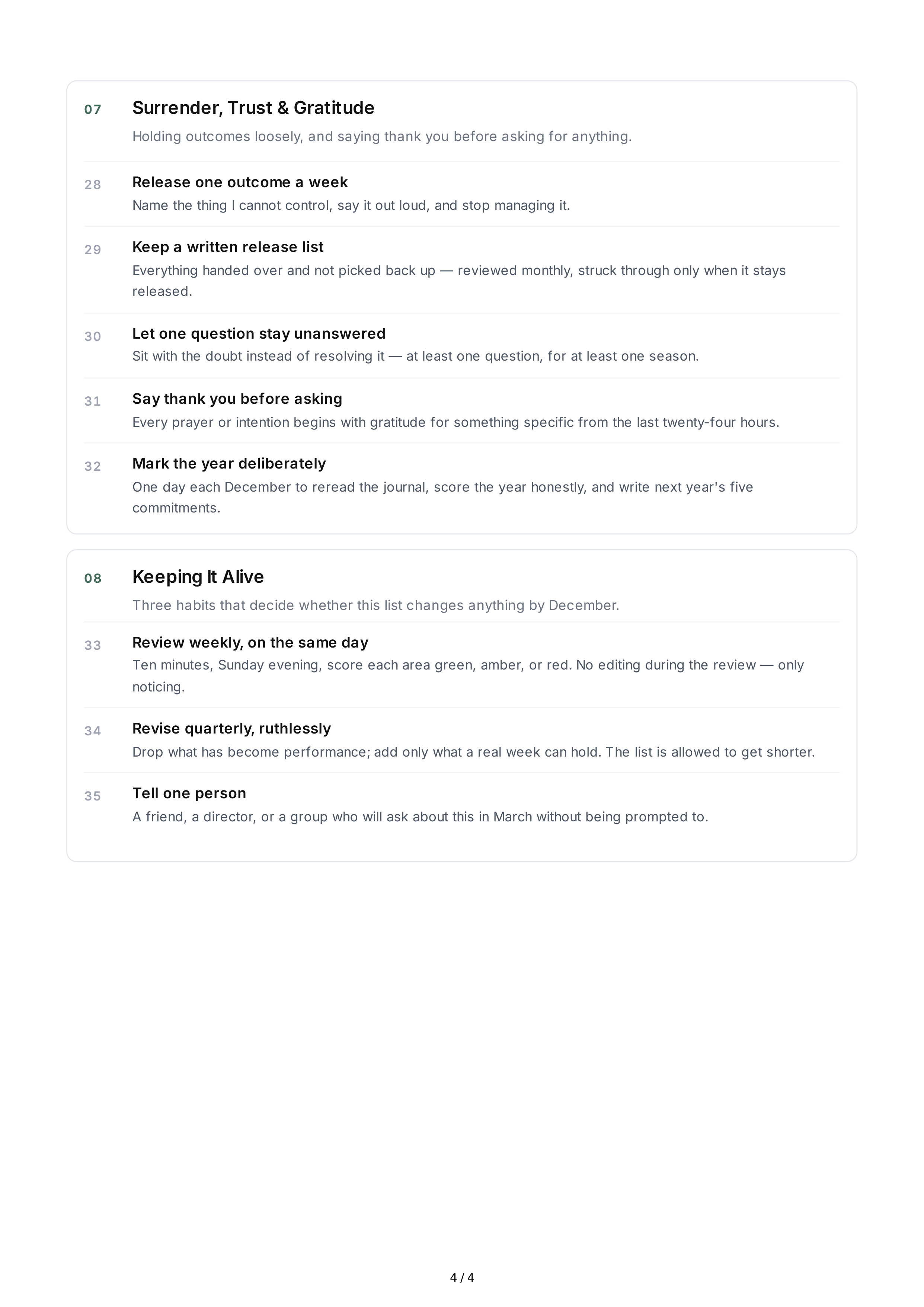 Spiritual Growth Life Goals — page 4