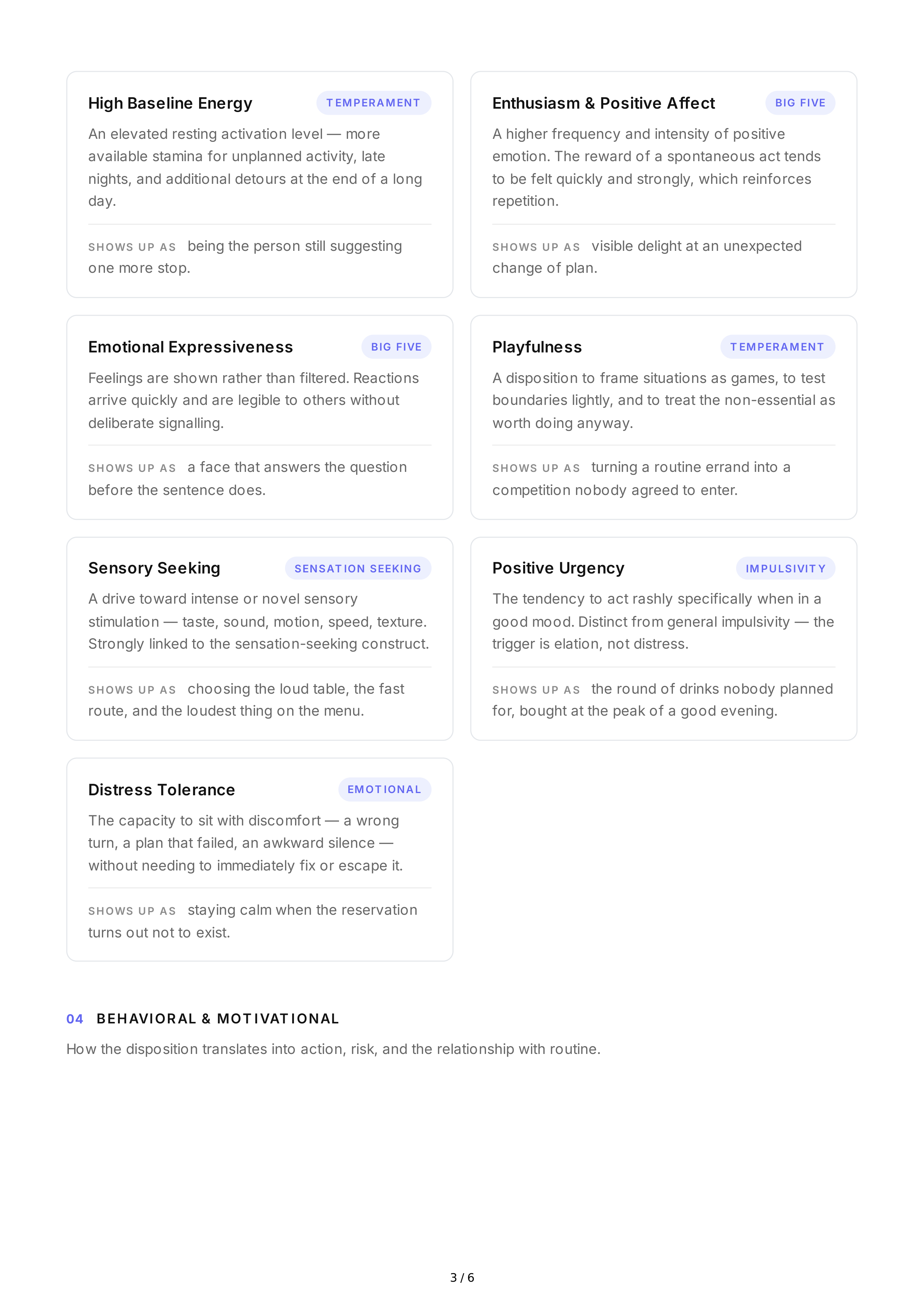 Spontaneity Personality Traits — page 3