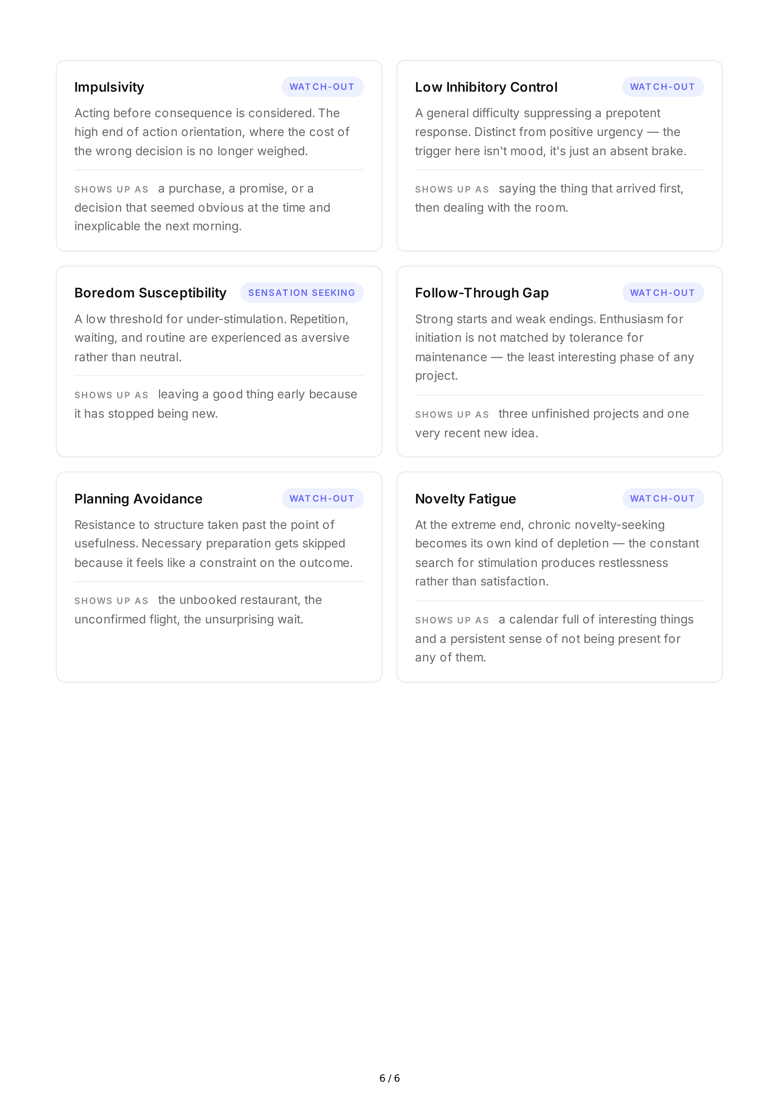 Spontaneity Personality Traits — page 6