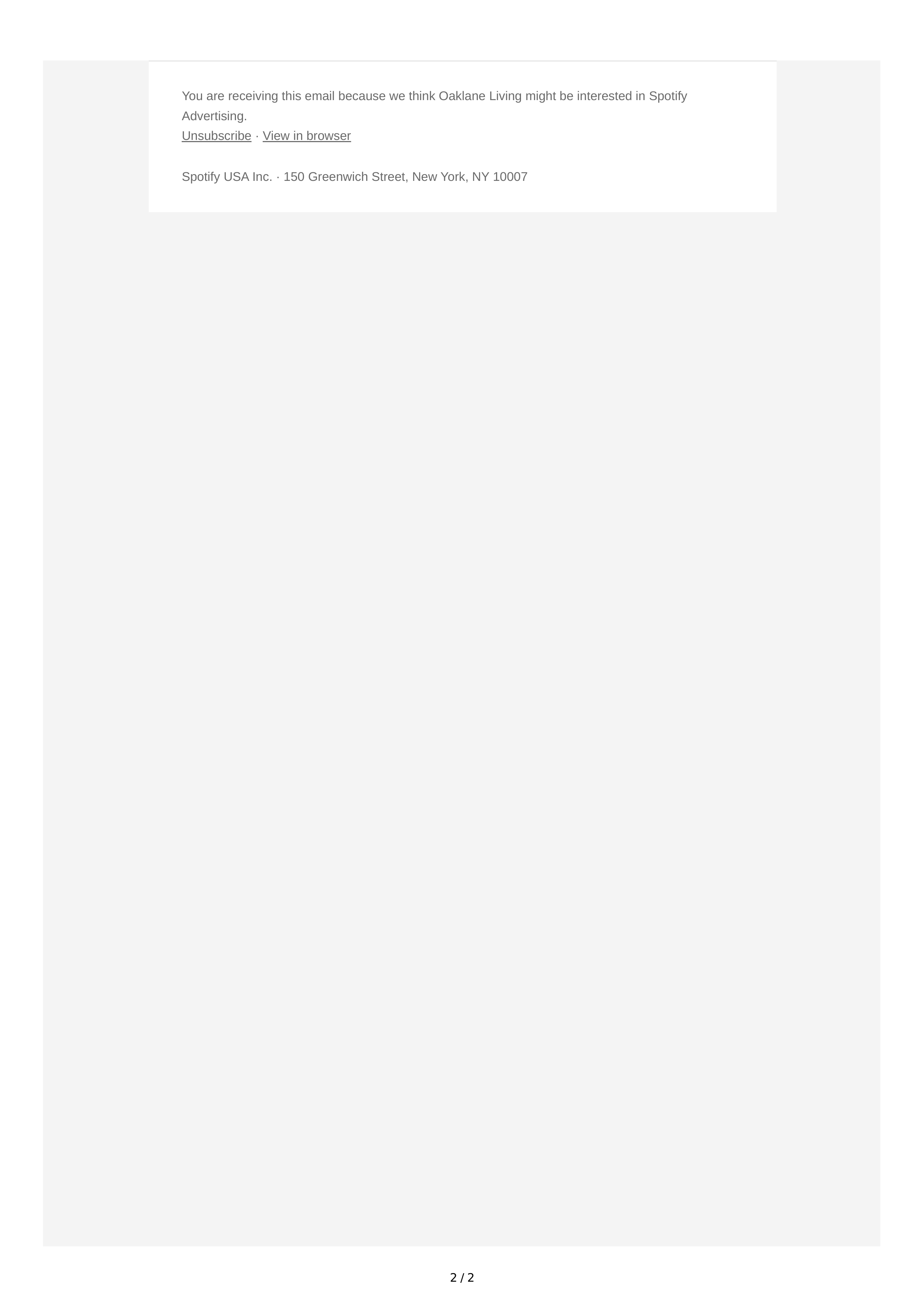 Spotify Sales Email — page 2