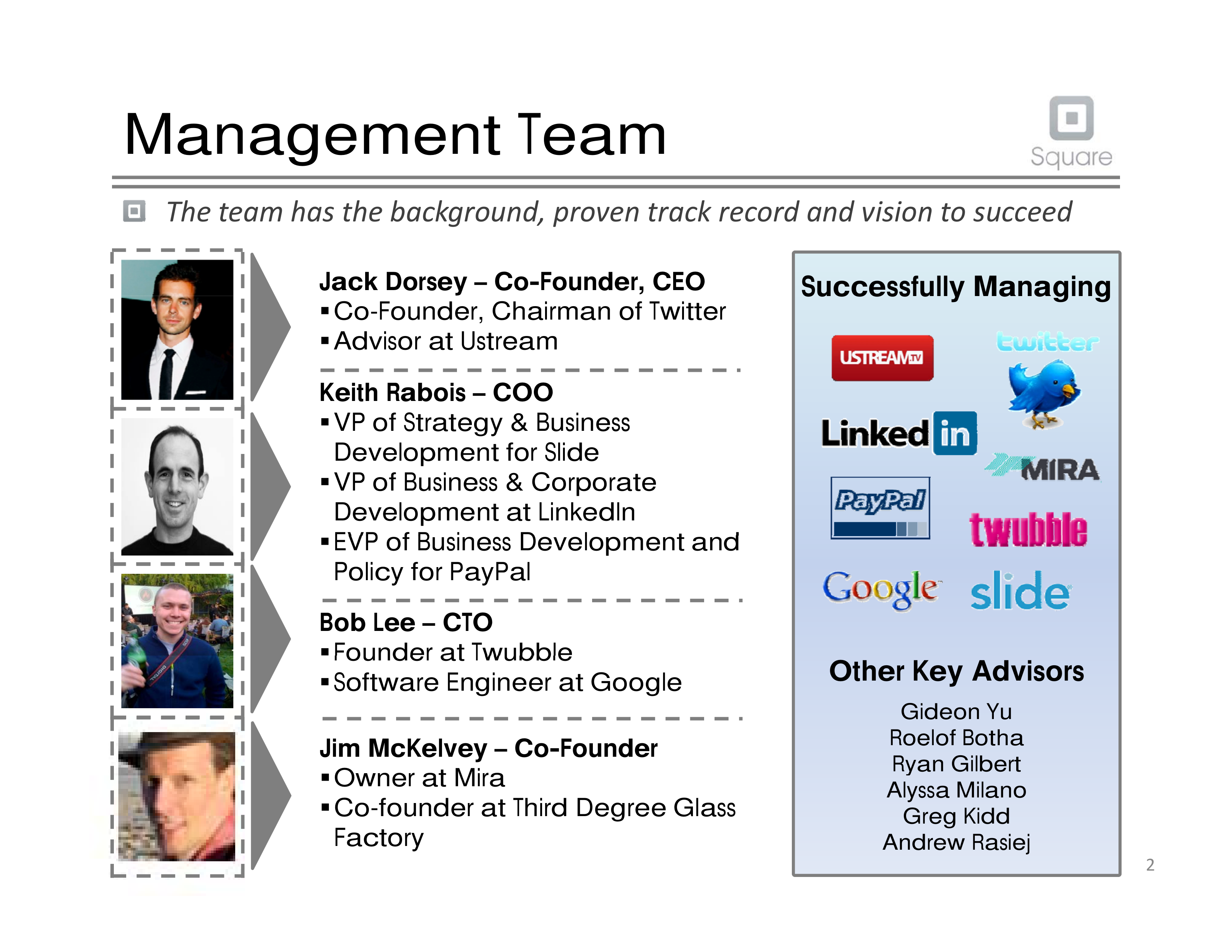 Square Pitch Deck  — page 3