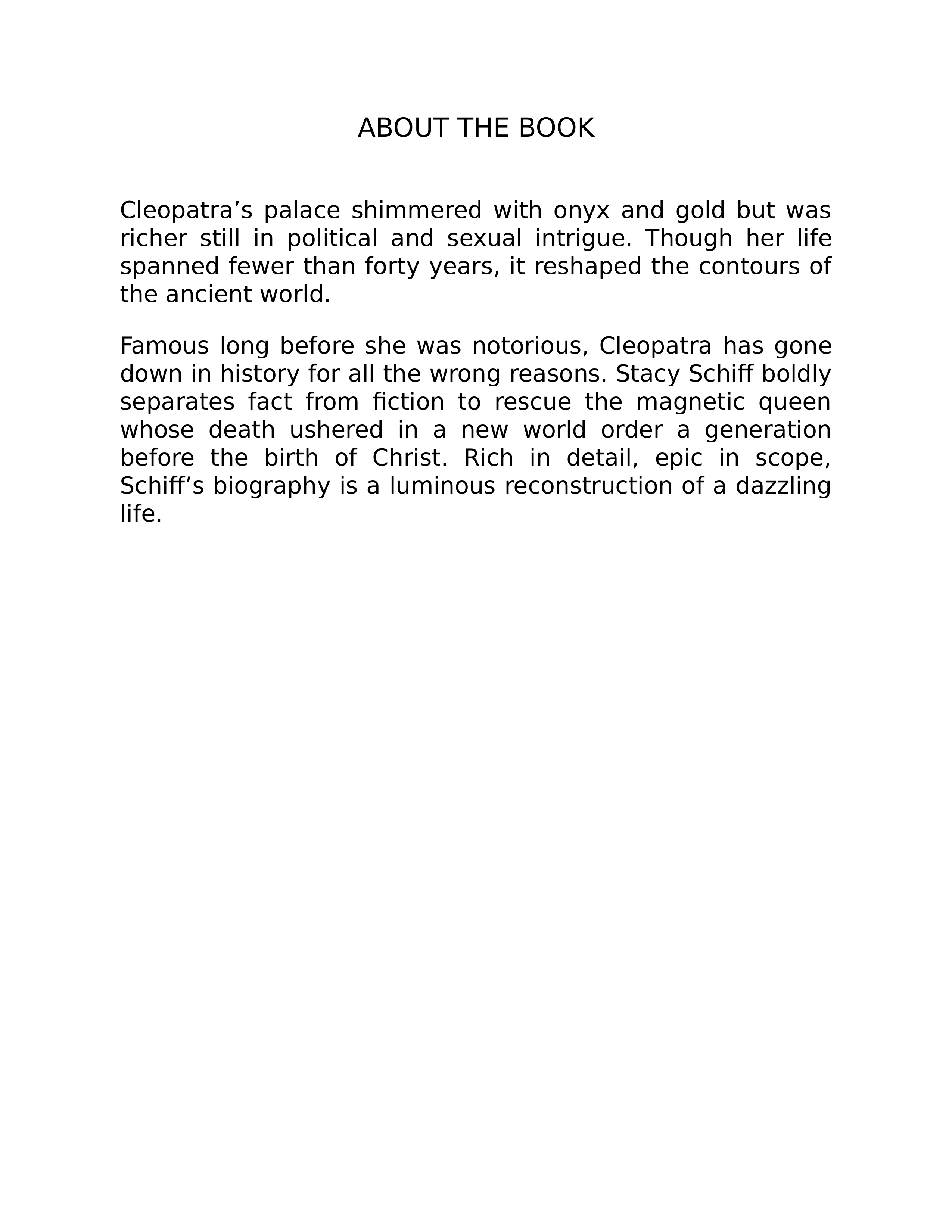 Stacy Schiff Cleopatra A Life Biography — page 3