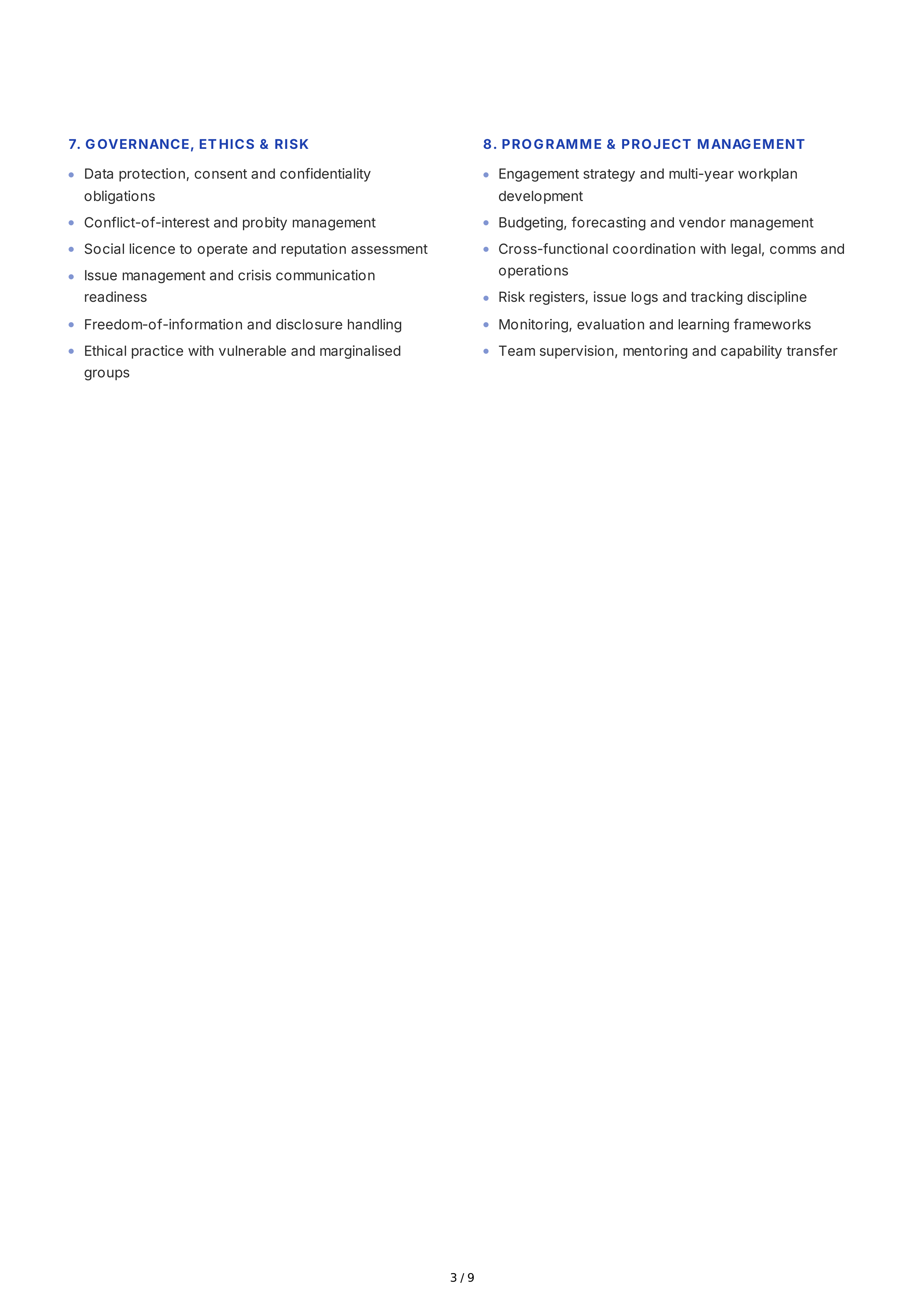 Stakeholder Engagement Professional Goals — page 3