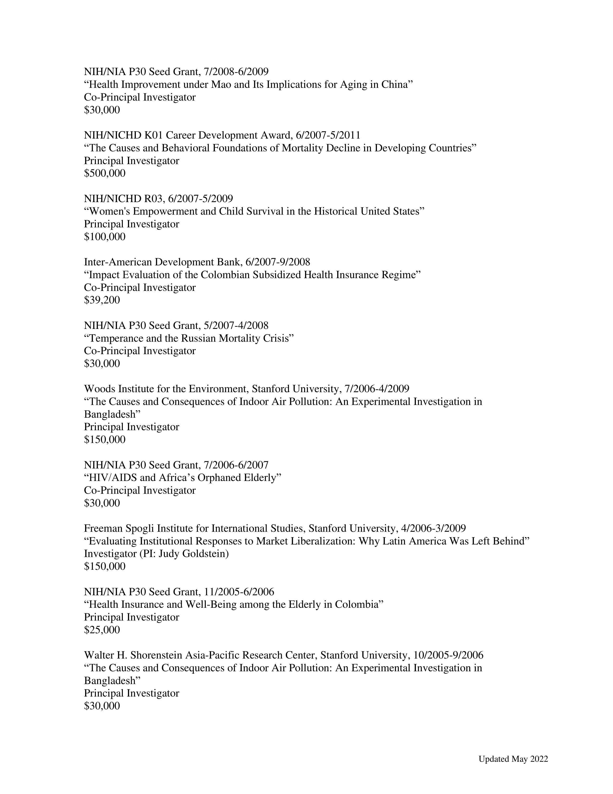 Stanford University Professor Resume — page 11