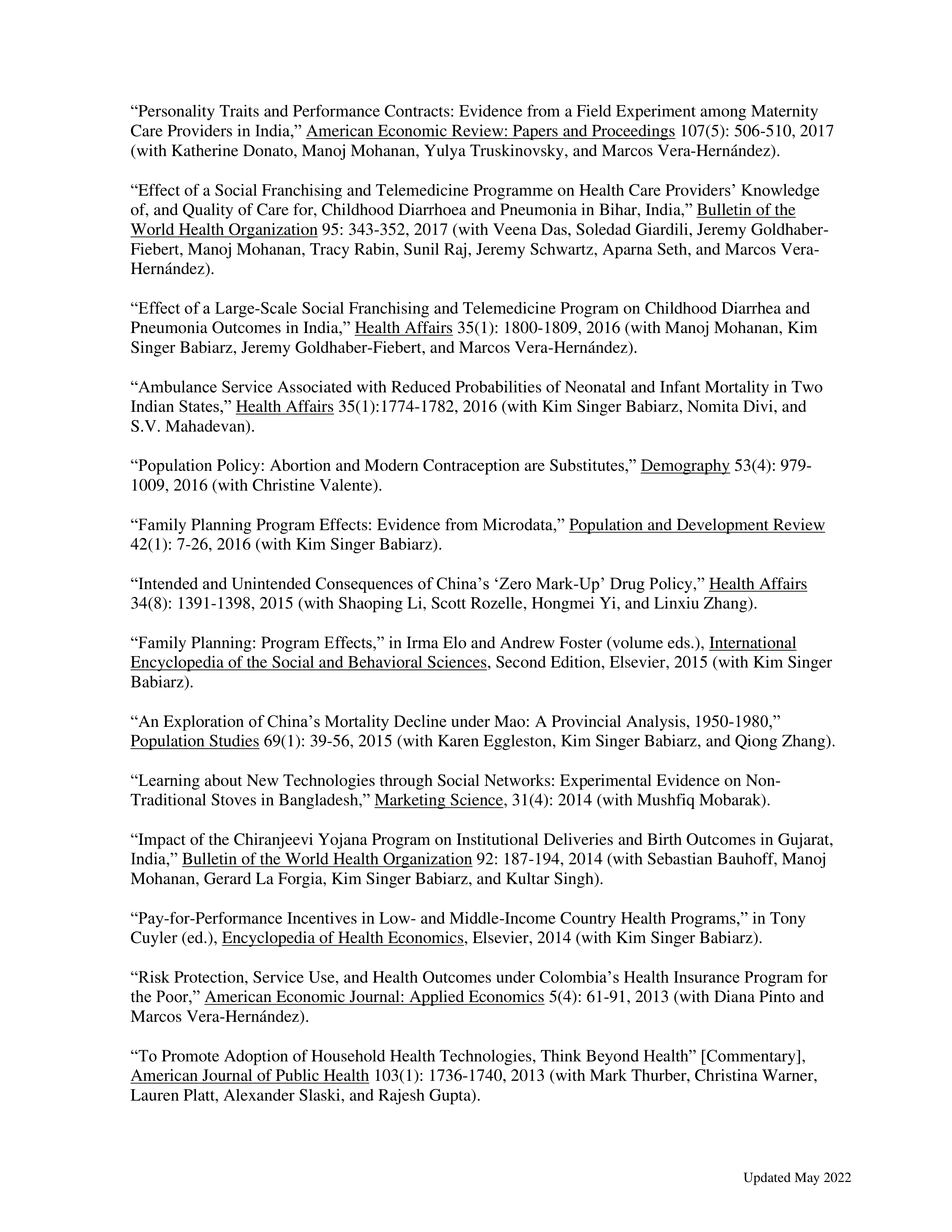 Stanford University Professor Resume — page 3
