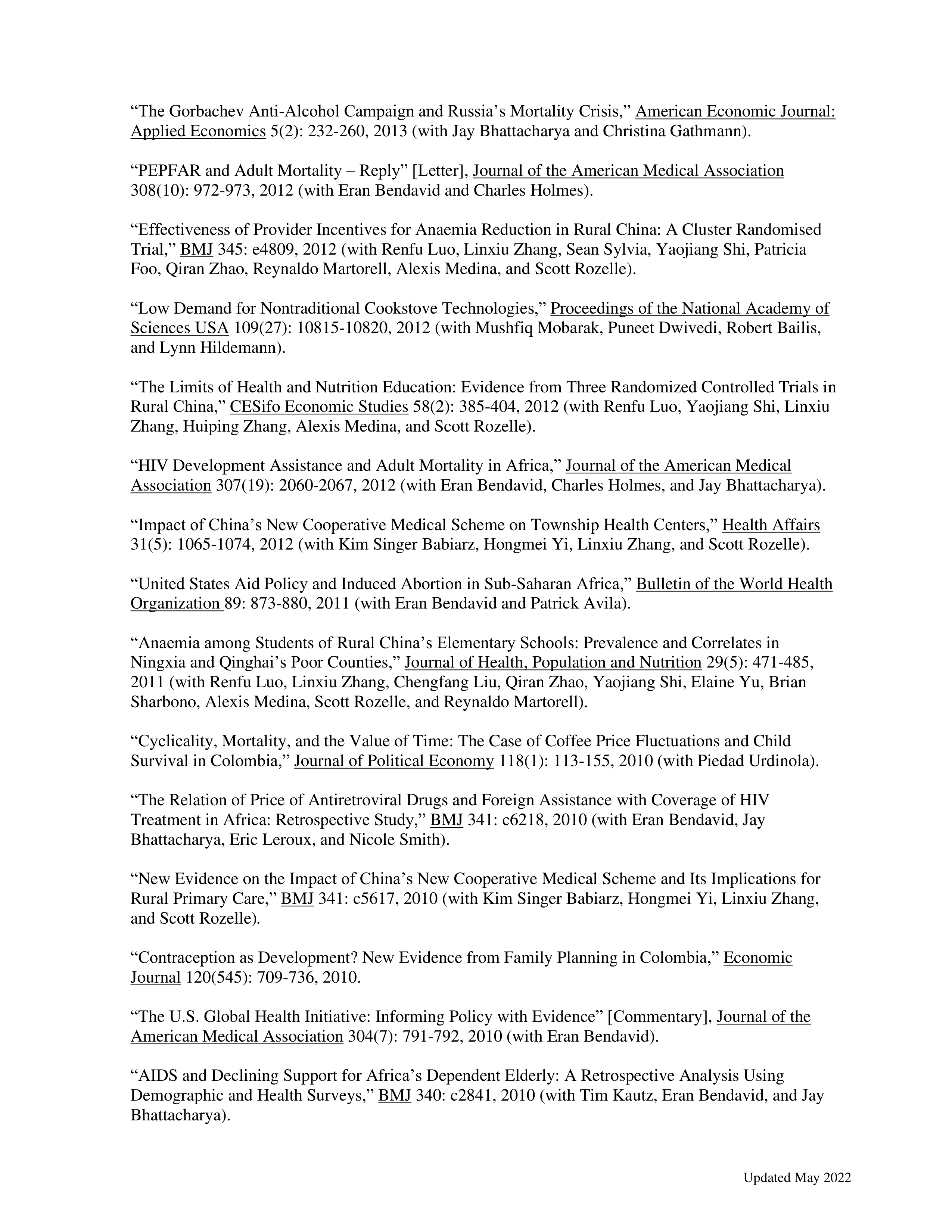 Stanford University Professor Resume — page 4