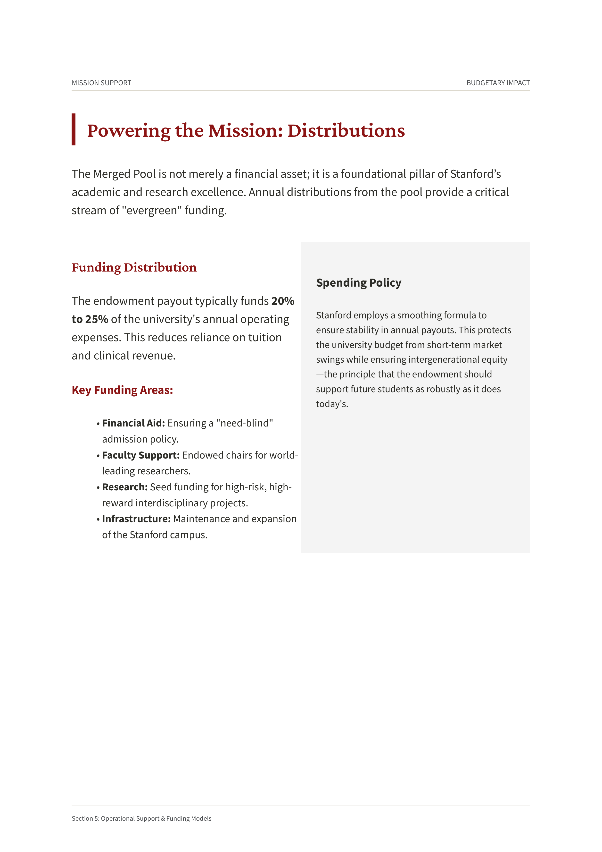 Stanford University Stanford Merged Pool Portfolio — page 6