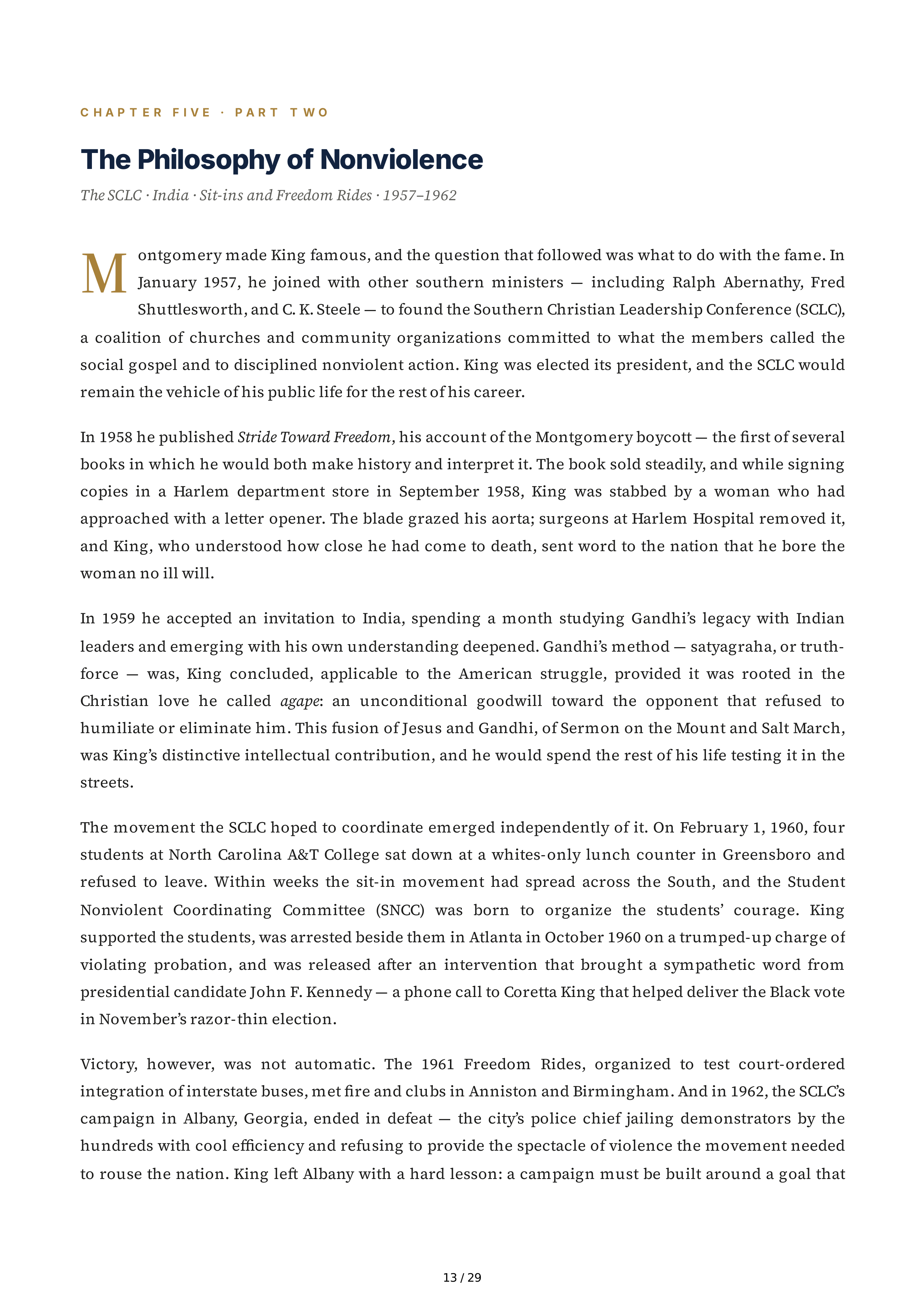 Stanford University Young King The Making of Martin Luther King Jr Biography — page 13