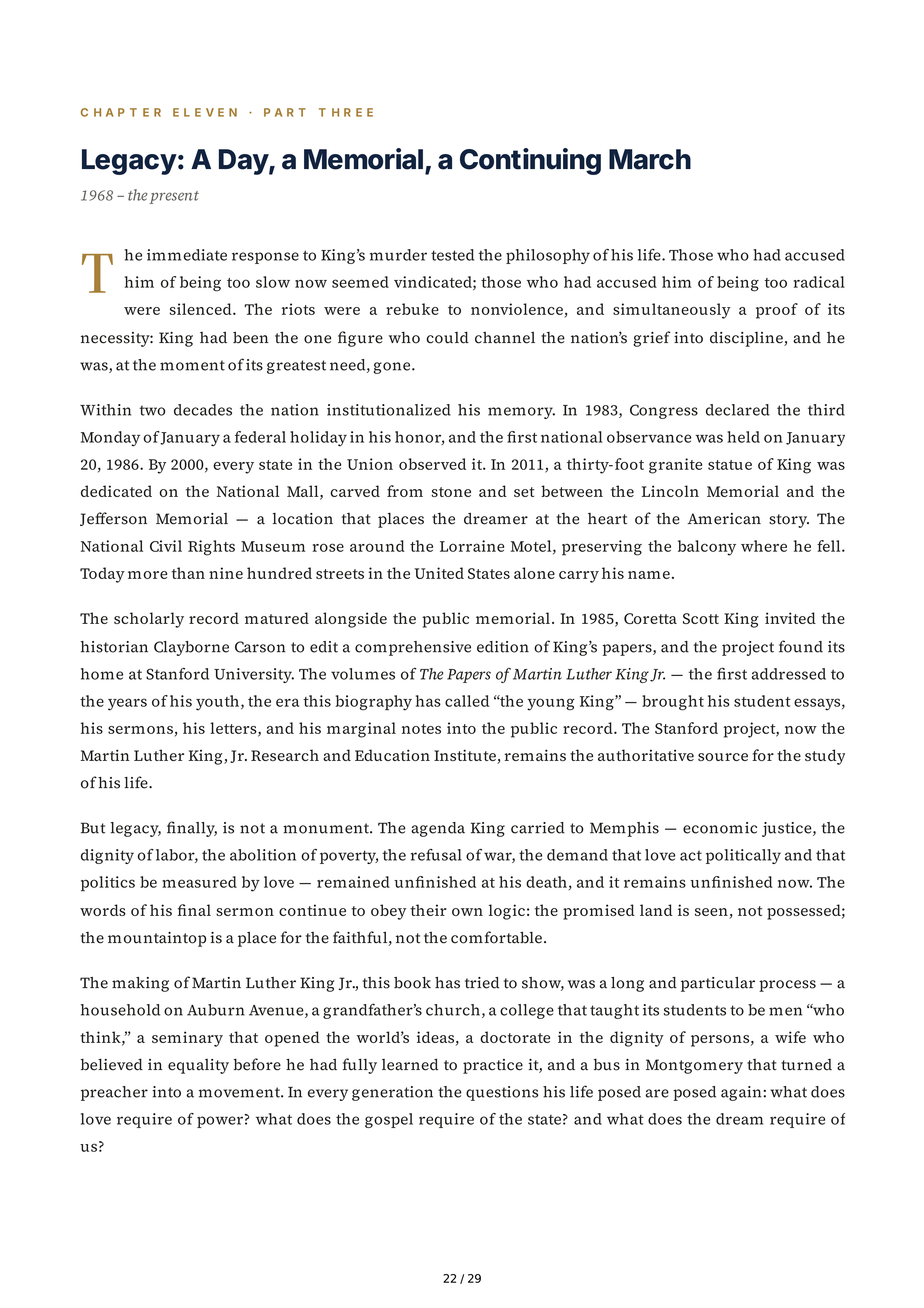 Stanford University Young King The Making of Martin Luther King Jr Biography — page 22