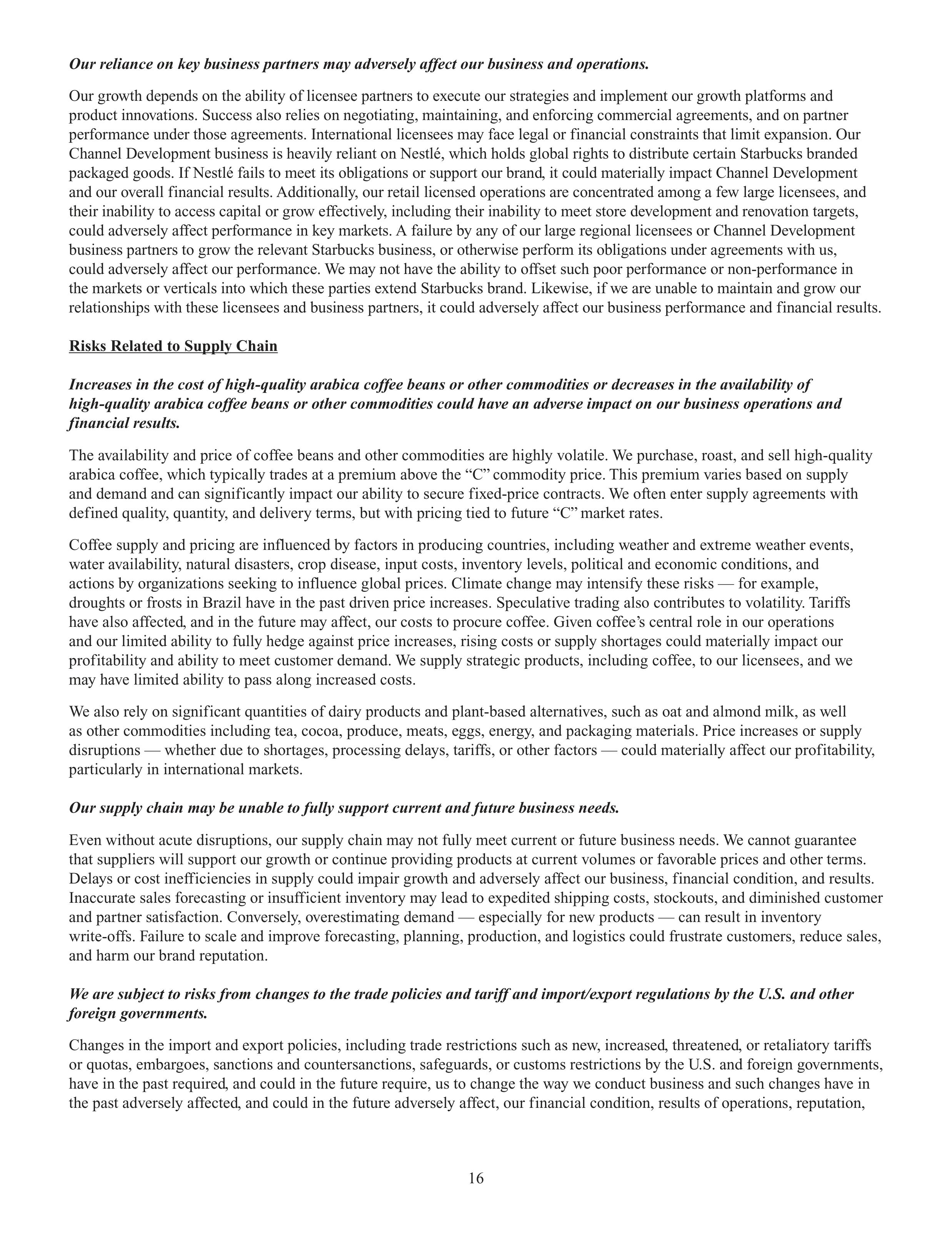 Starbucks Annual Report — page 19