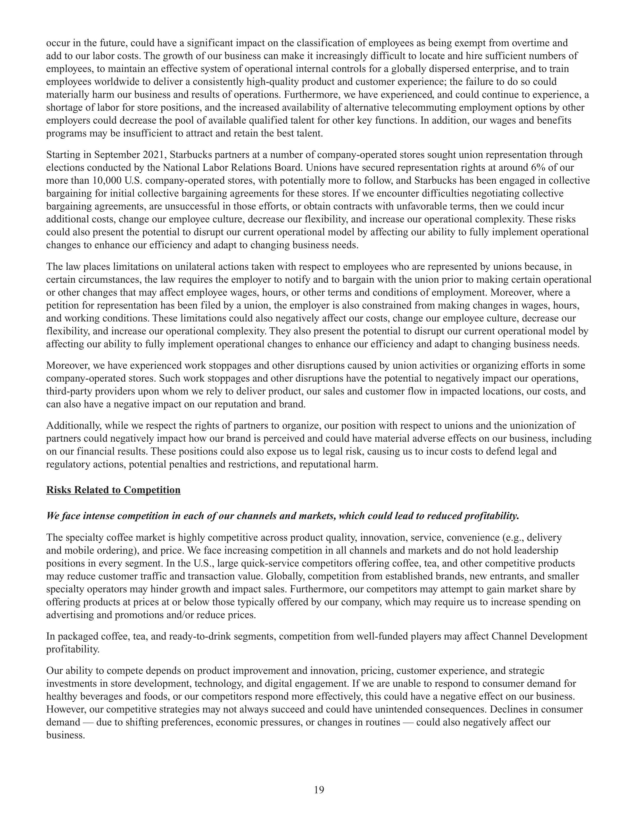 Starbucks Annual Report — page 22