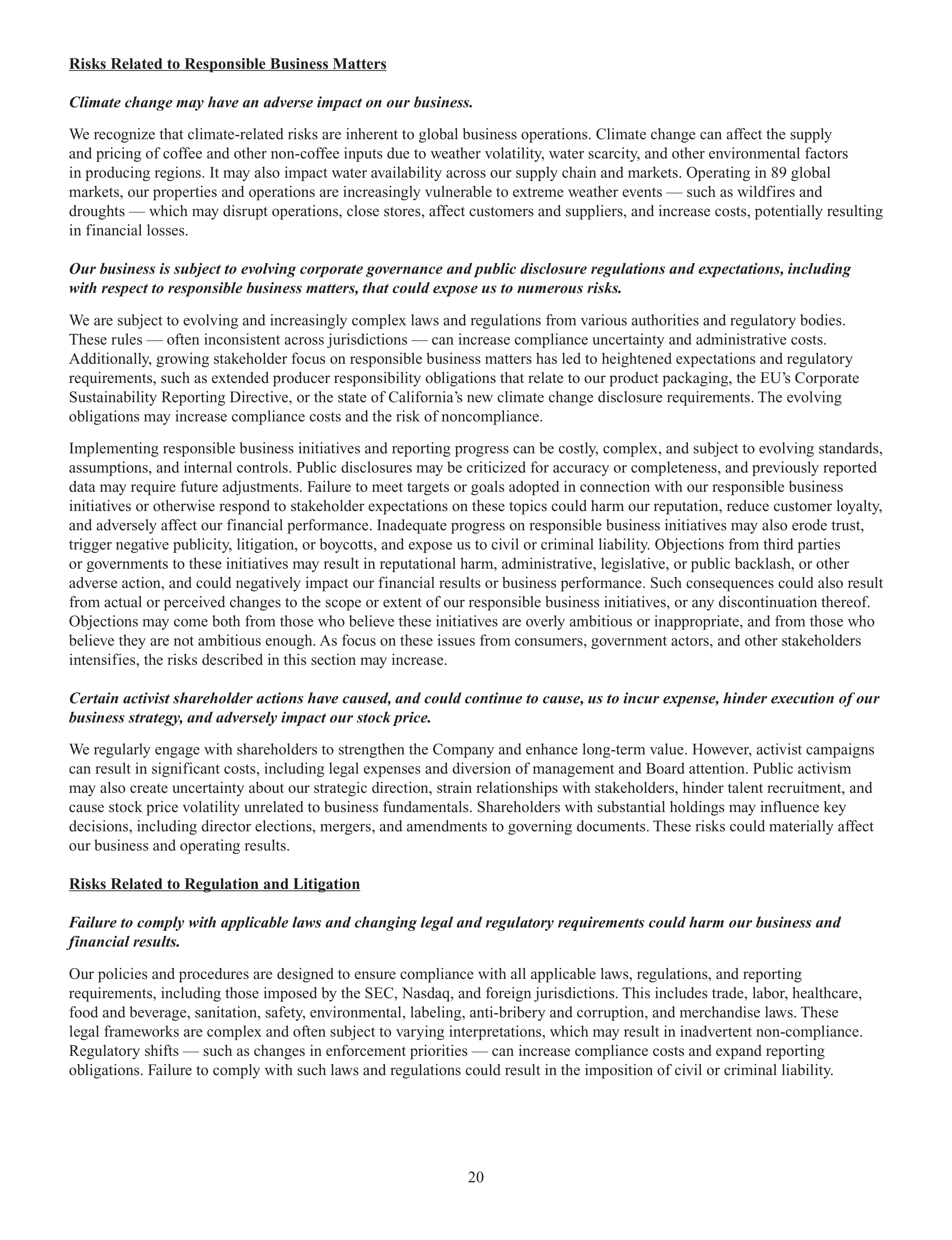 Starbucks Annual Report — page 23
