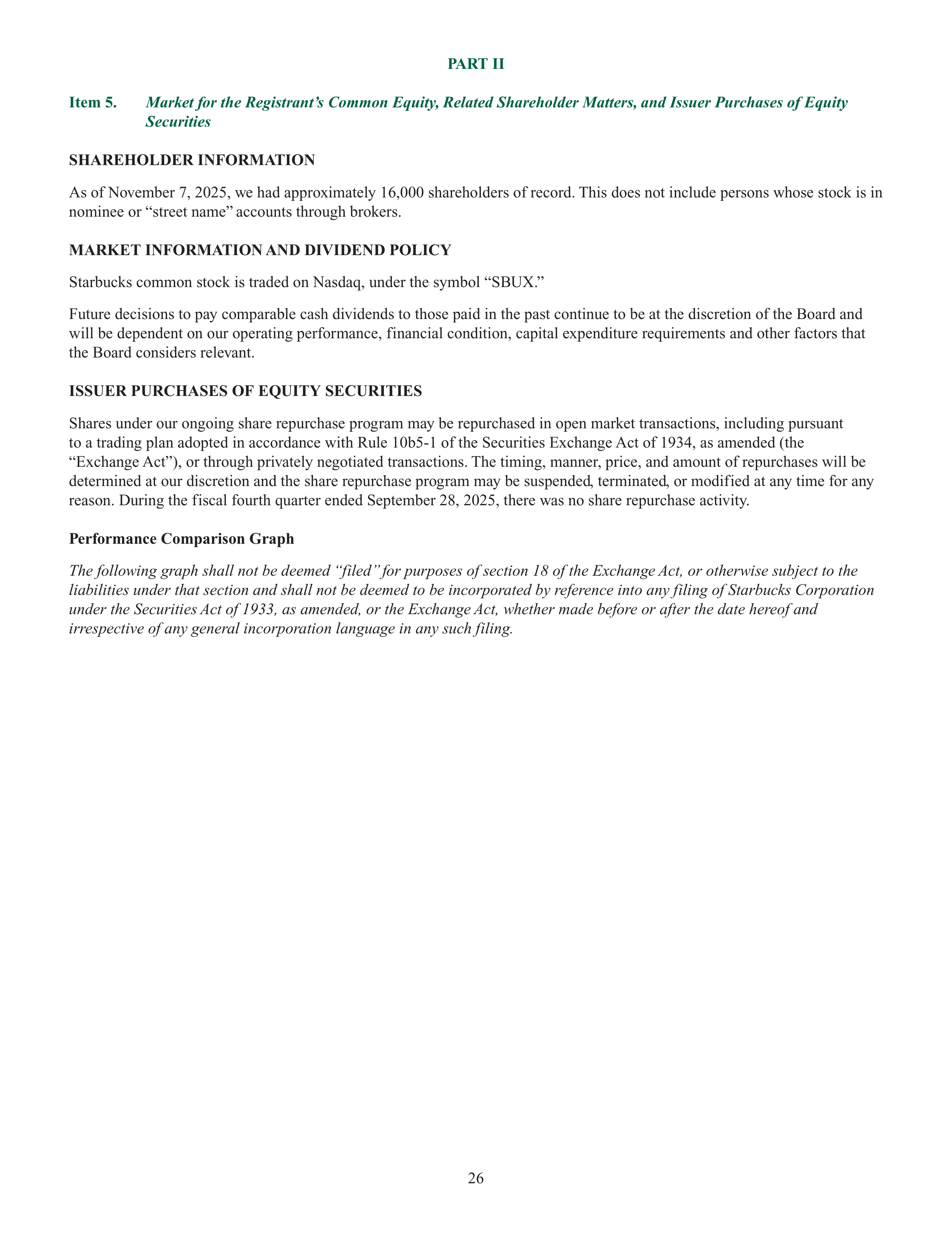Starbucks Annual Report — page 29