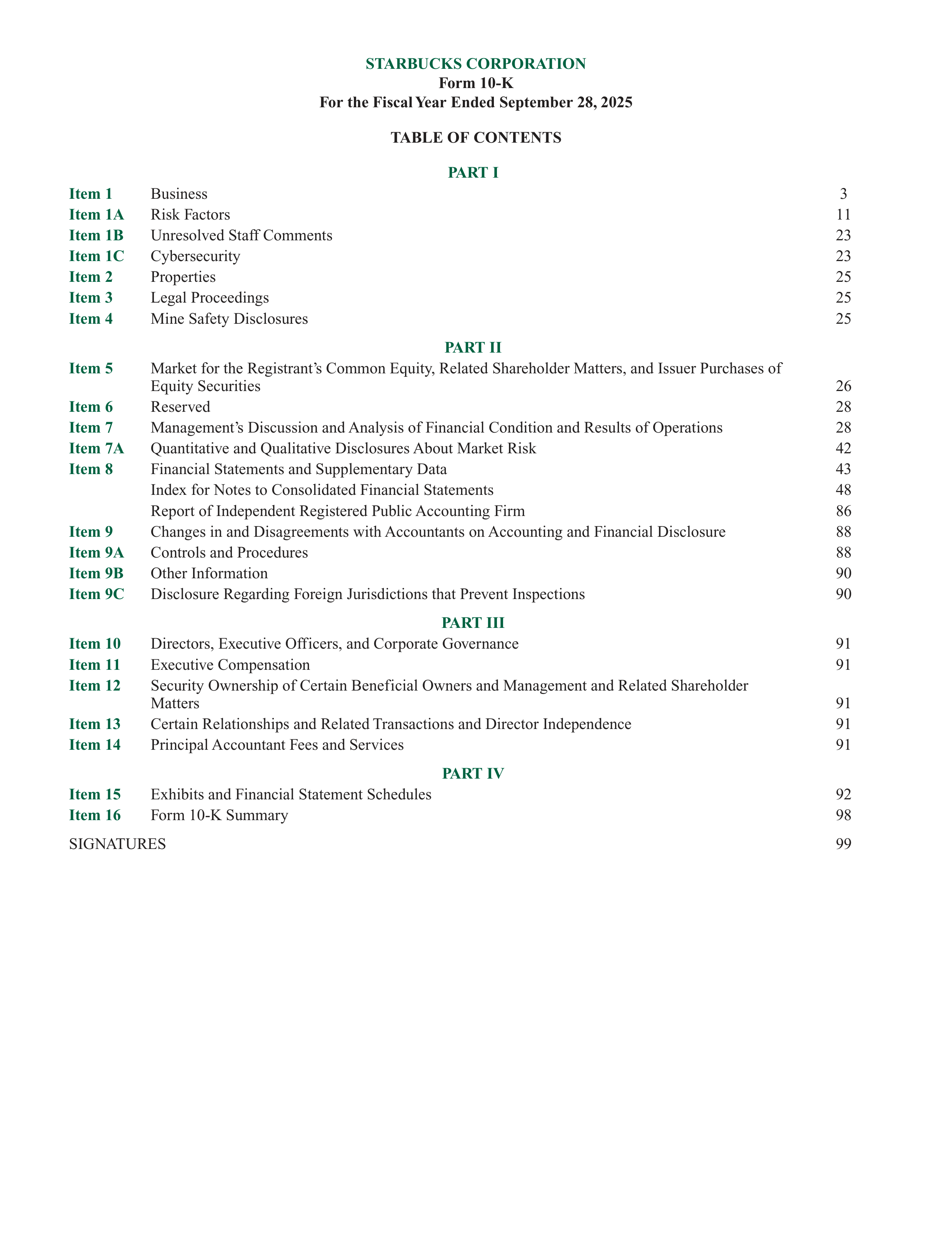 Starbucks Annual Report — page 3