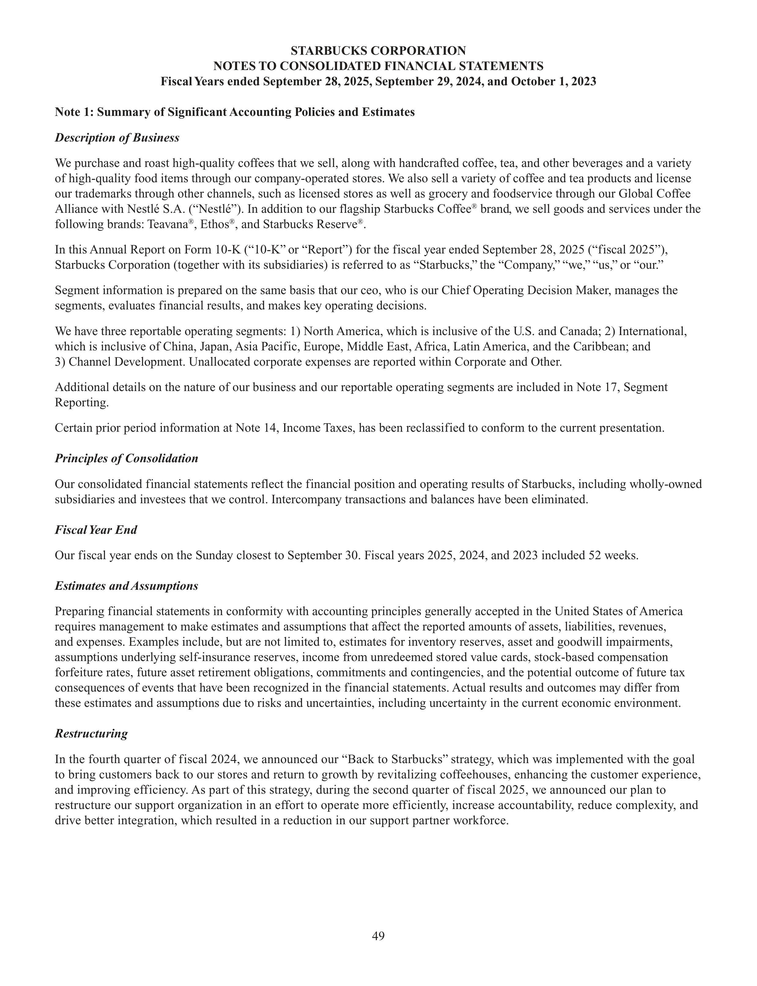 Starbucks Annual Report — page 52