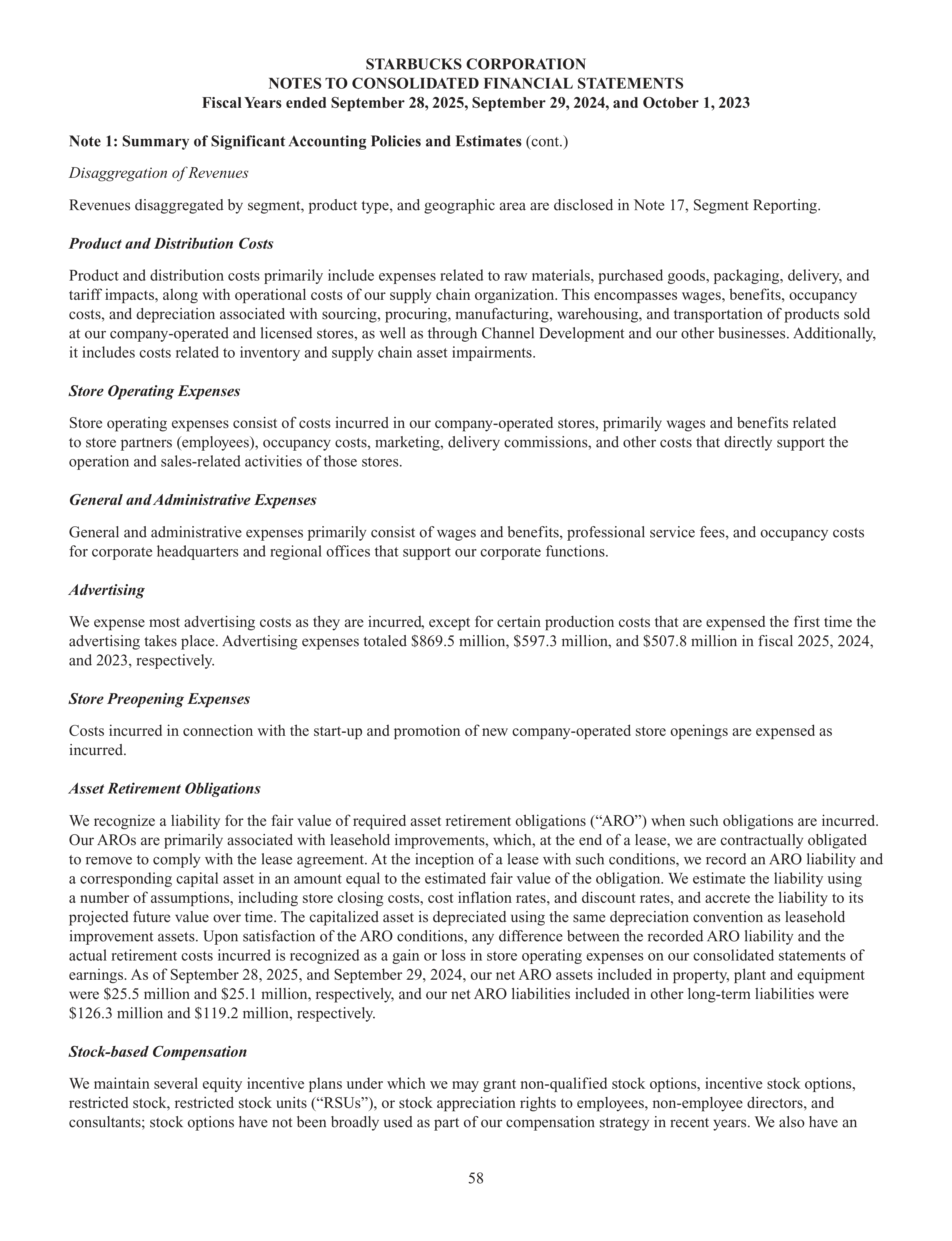 Starbucks Annual Report — page 61