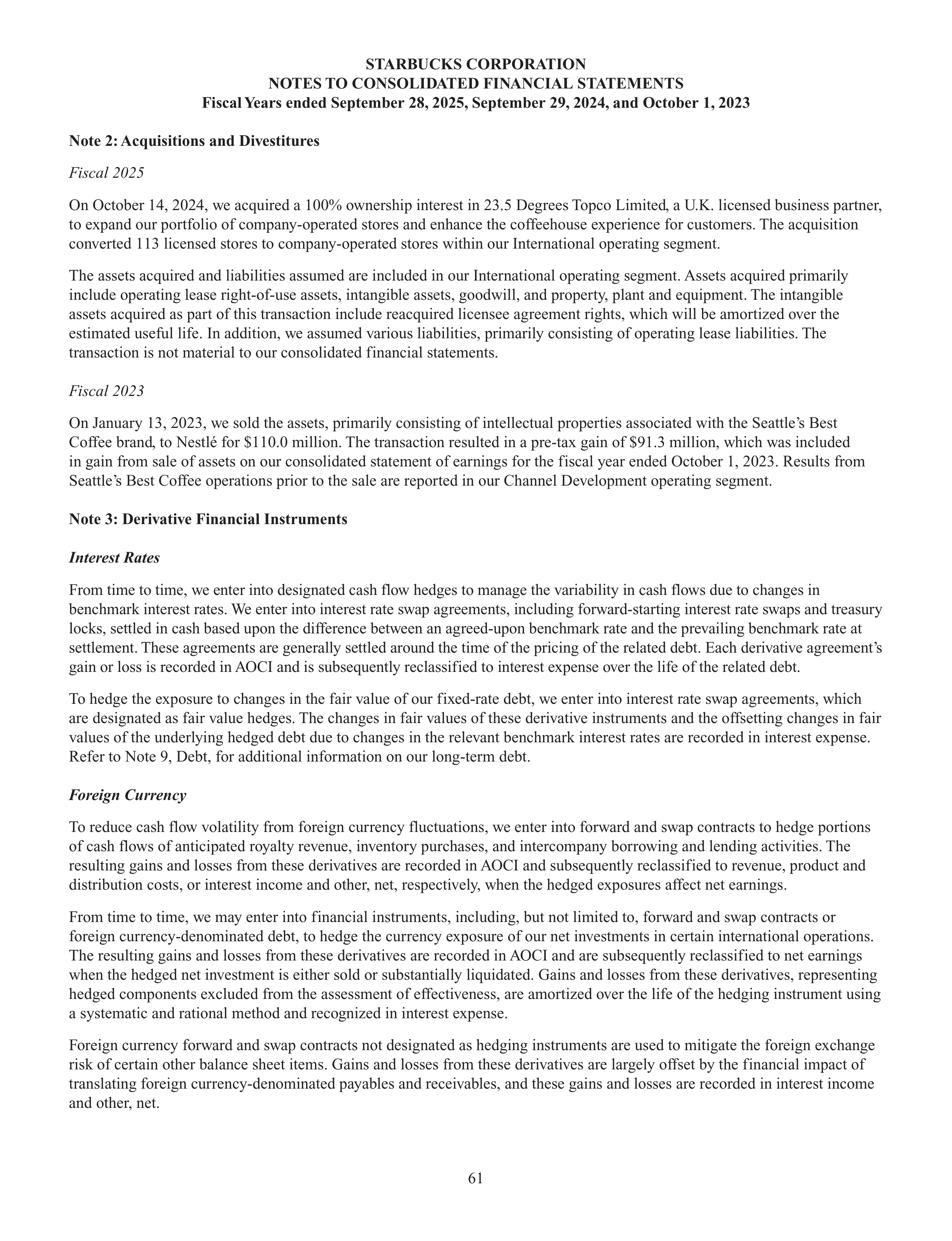 Starbucks Annual Report — page 64