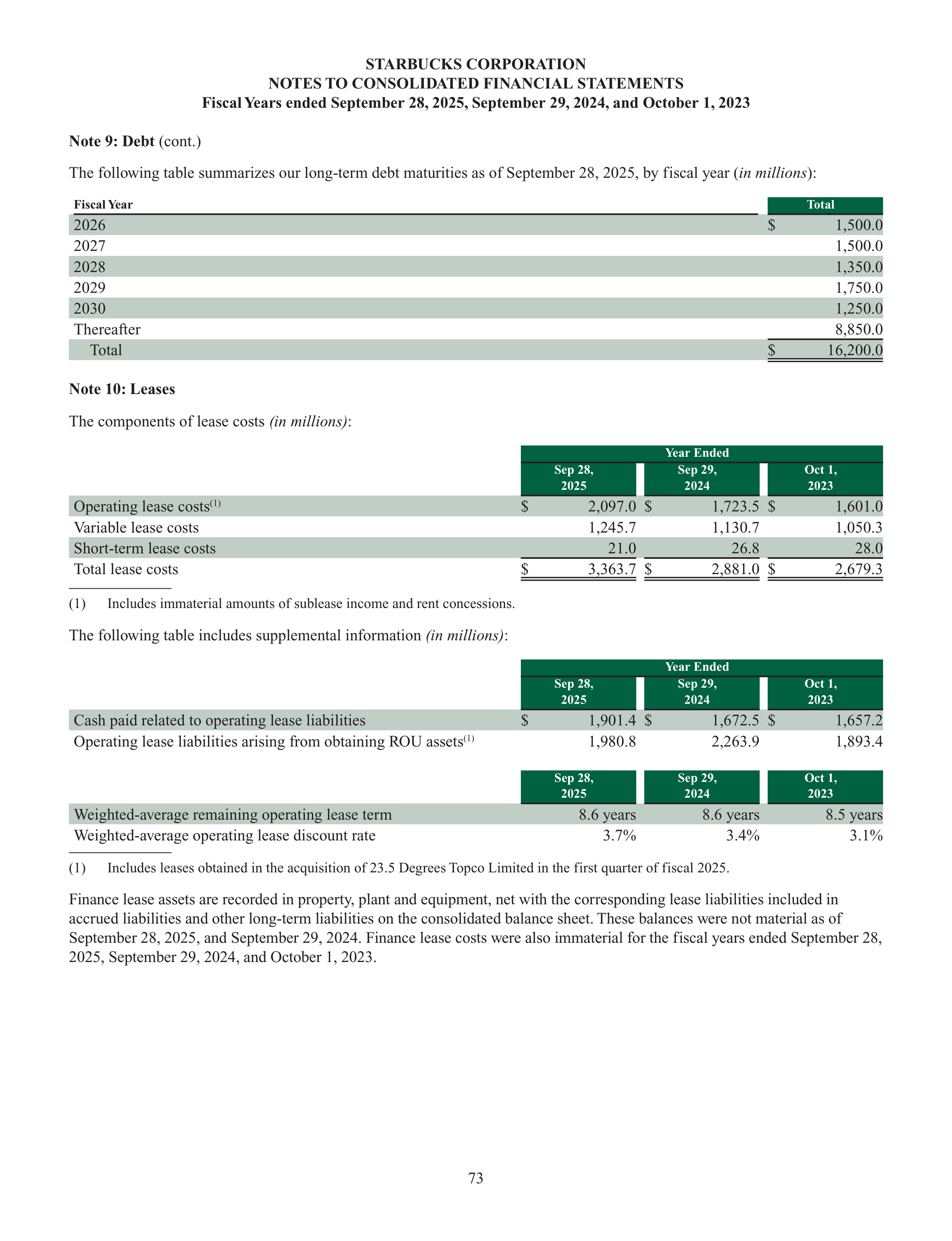 Starbucks Annual Report — page 76
