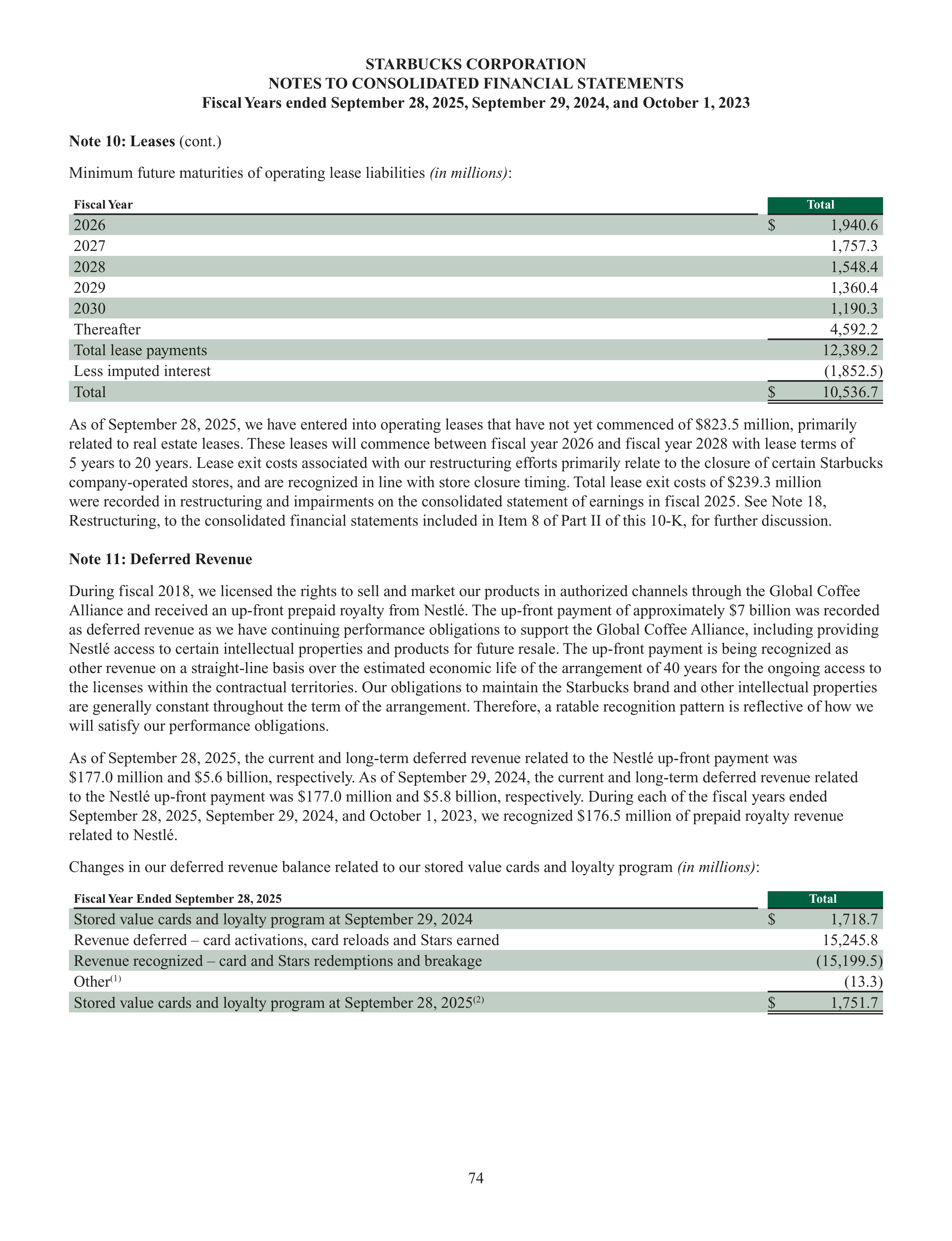 Starbucks Annual Report — page 77