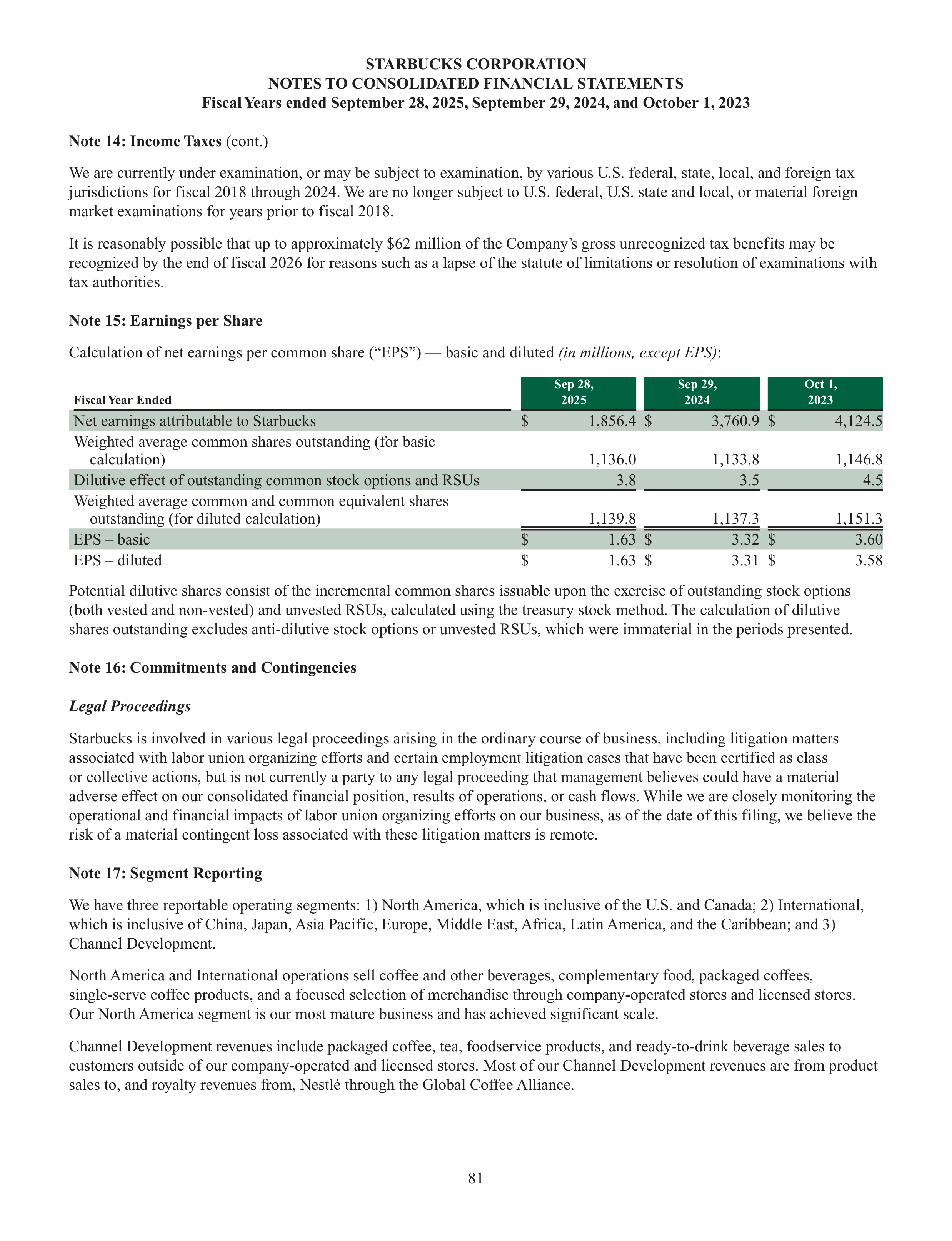 Starbucks Annual Report — page 84