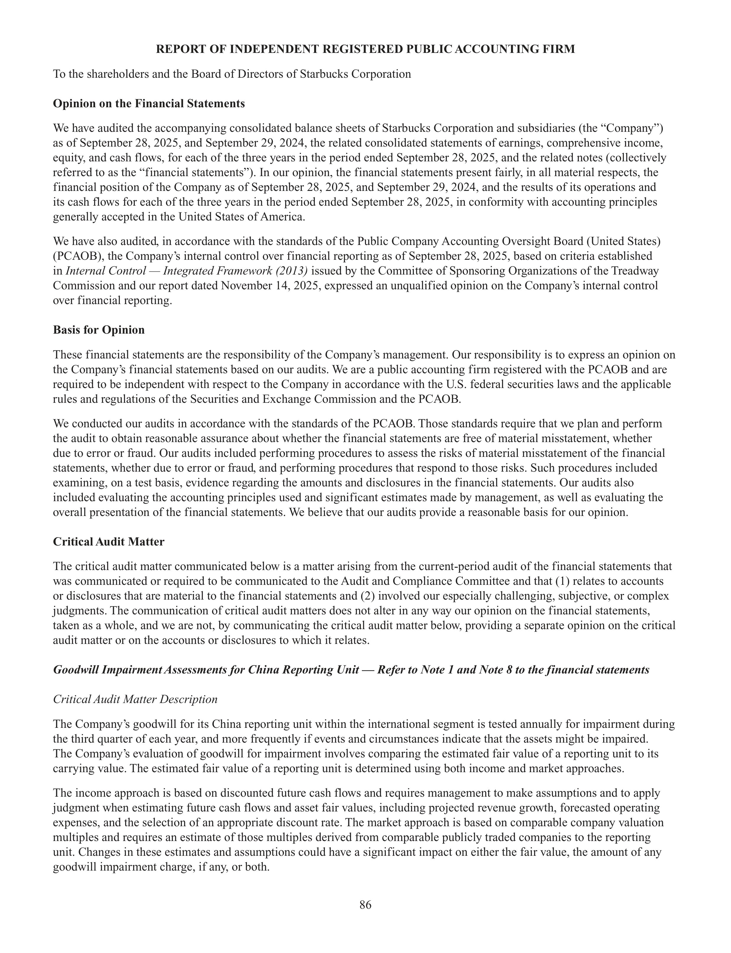 Starbucks Annual Report — page 89