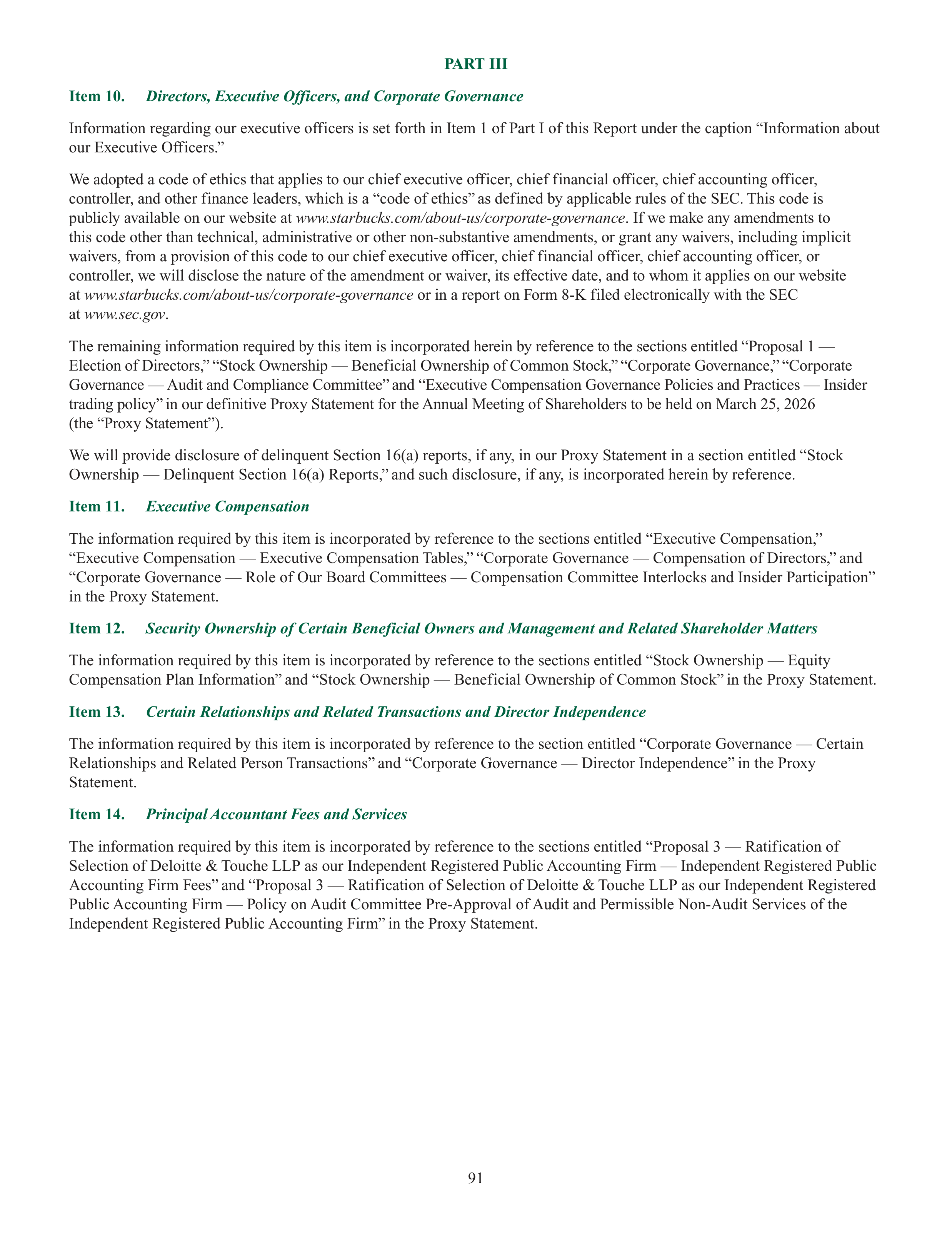 Starbucks Annual Report — page 94