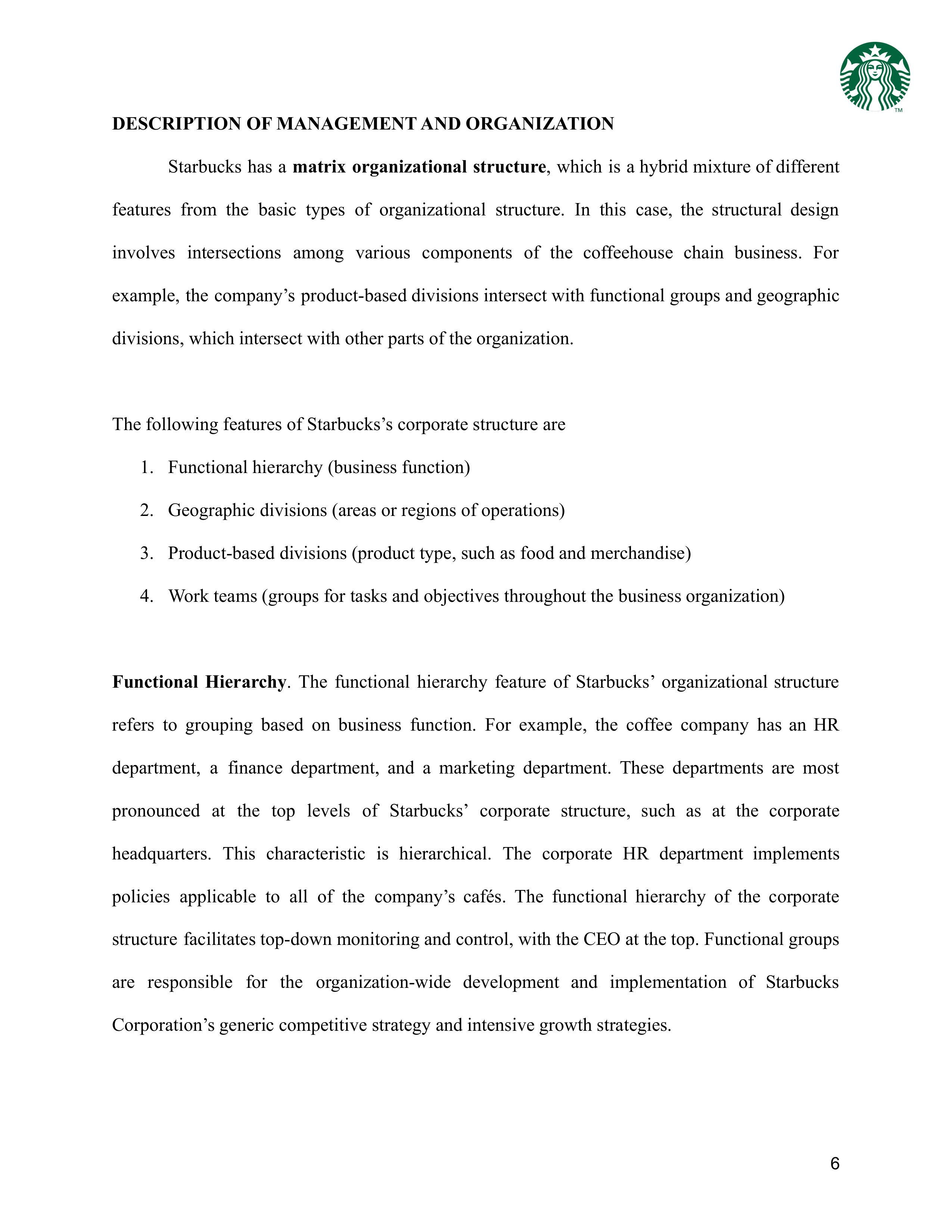 Starbucks Business Plan — page 7