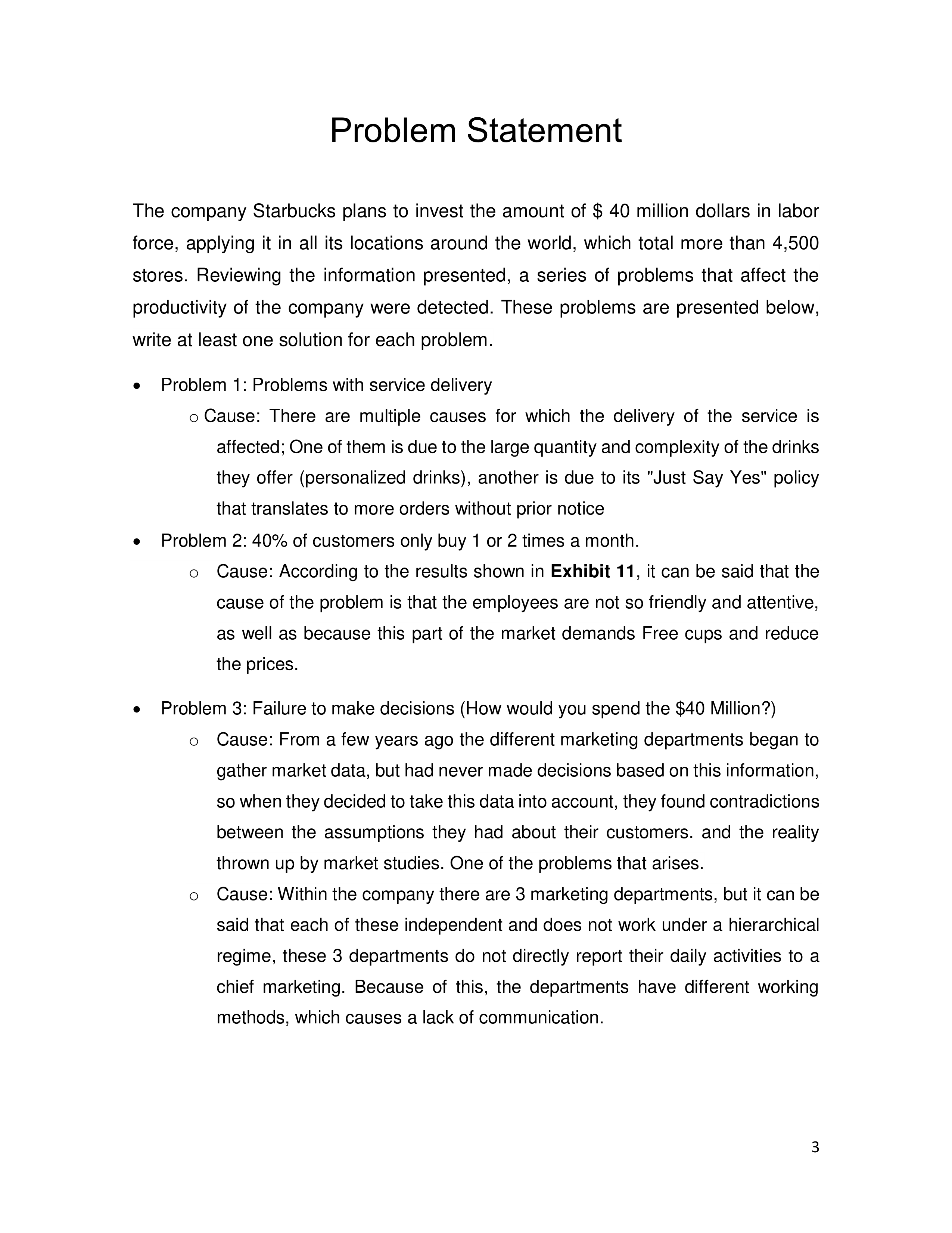 Starbucks Business Problem Statement — page 1