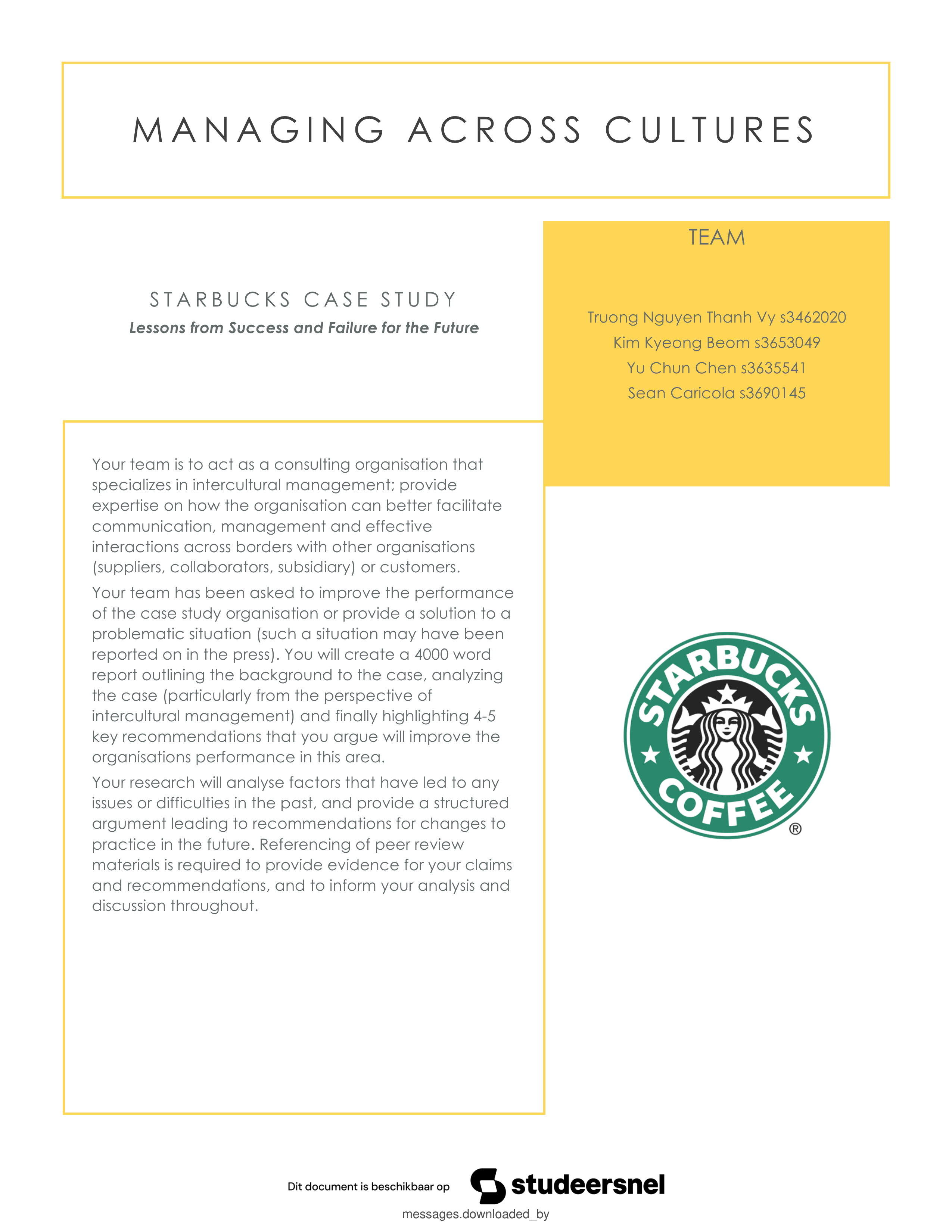 Starbucks Case Study — page 2