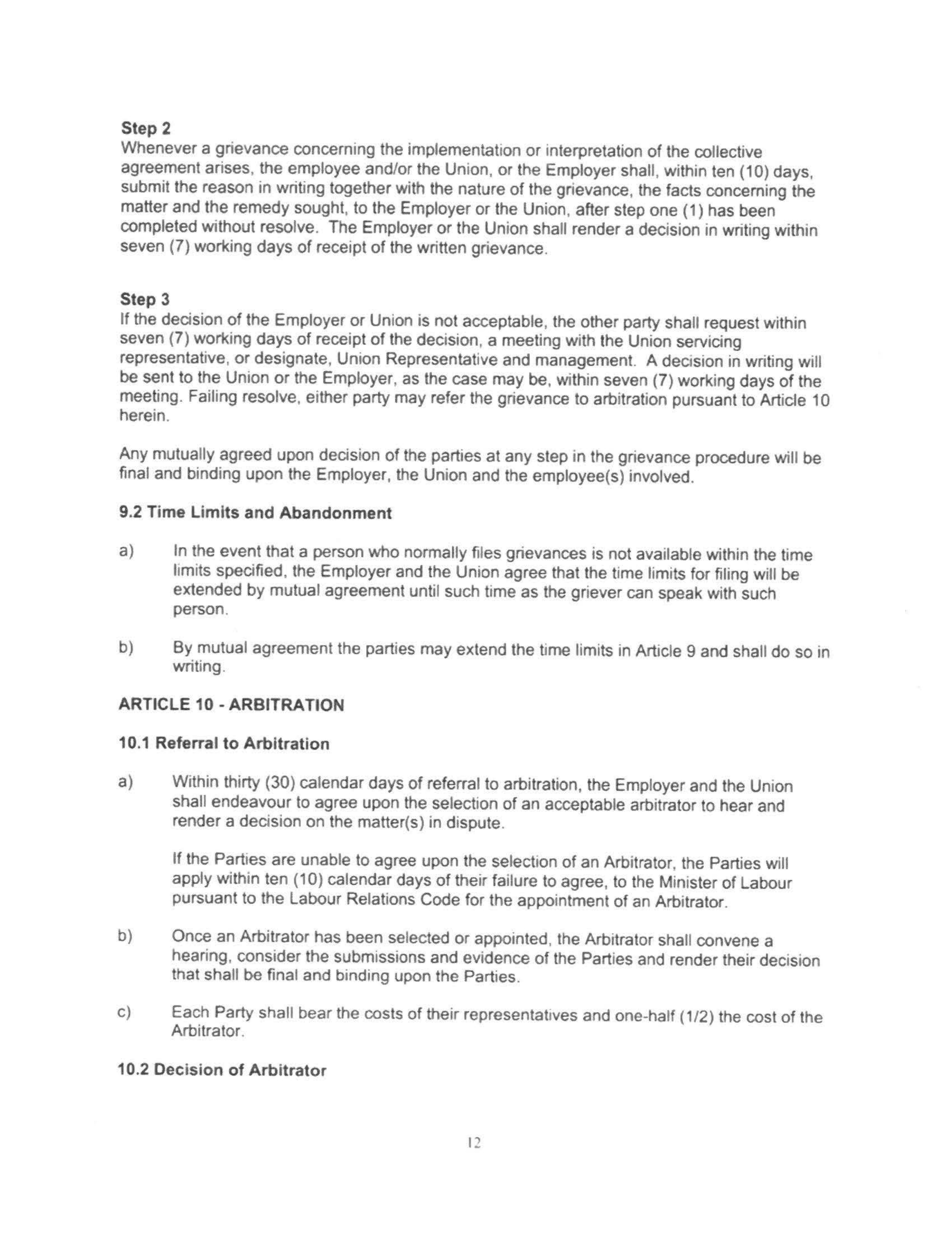 Starbucks Collective Bargaining Agreement — page 13