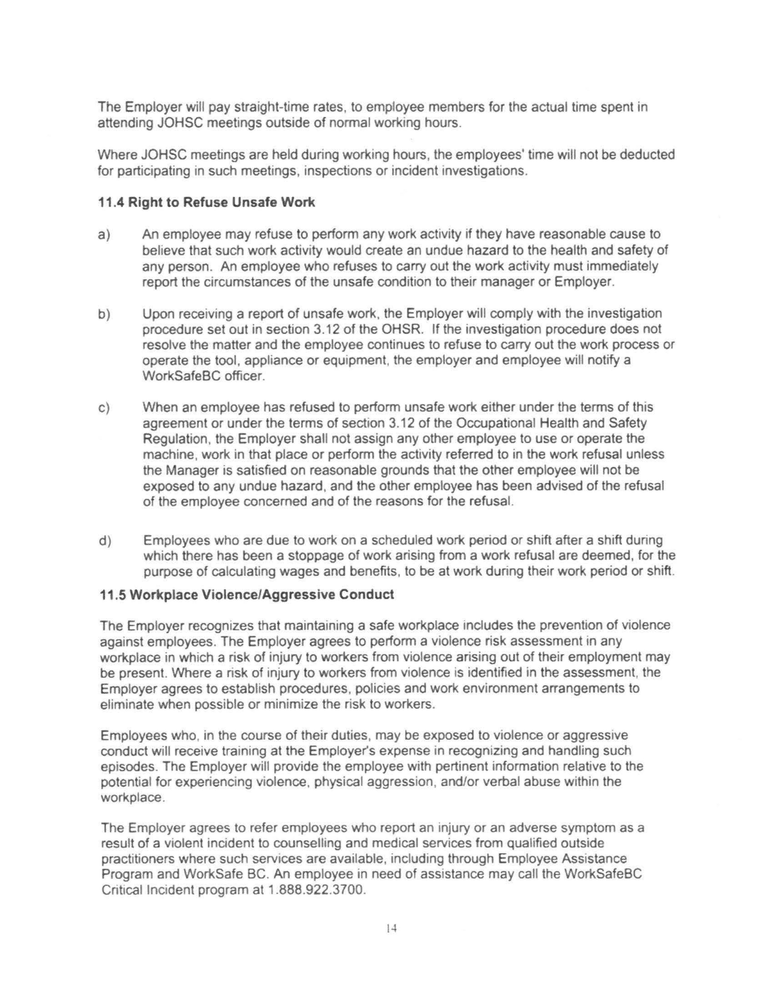Starbucks Collective Bargaining Agreement — page 15