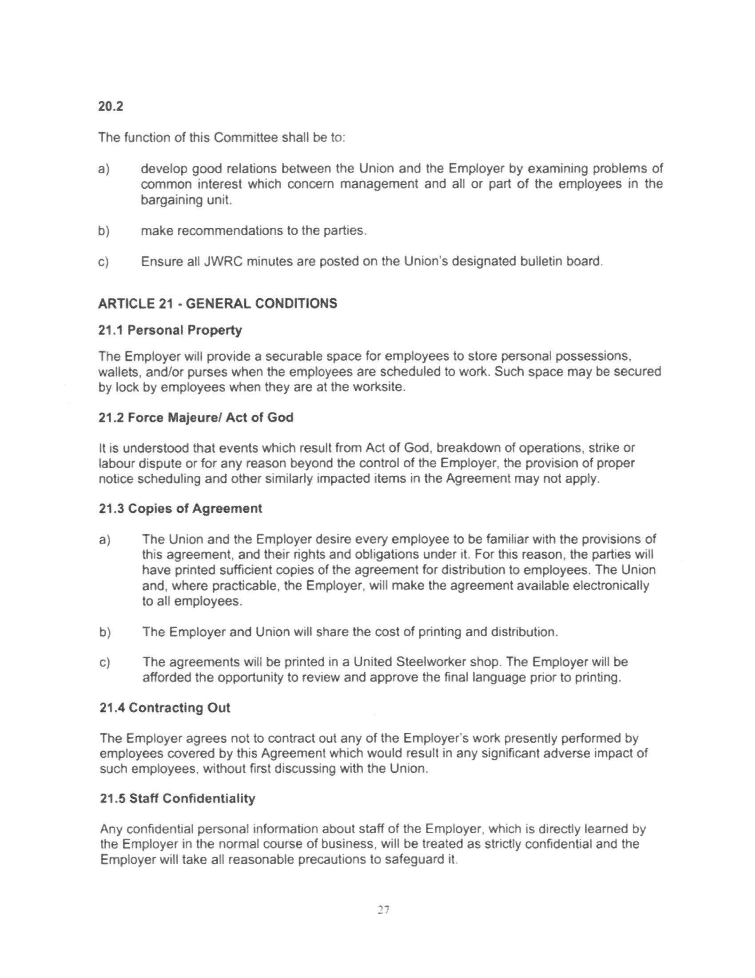 Starbucks Collective Bargaining Agreement — page 28