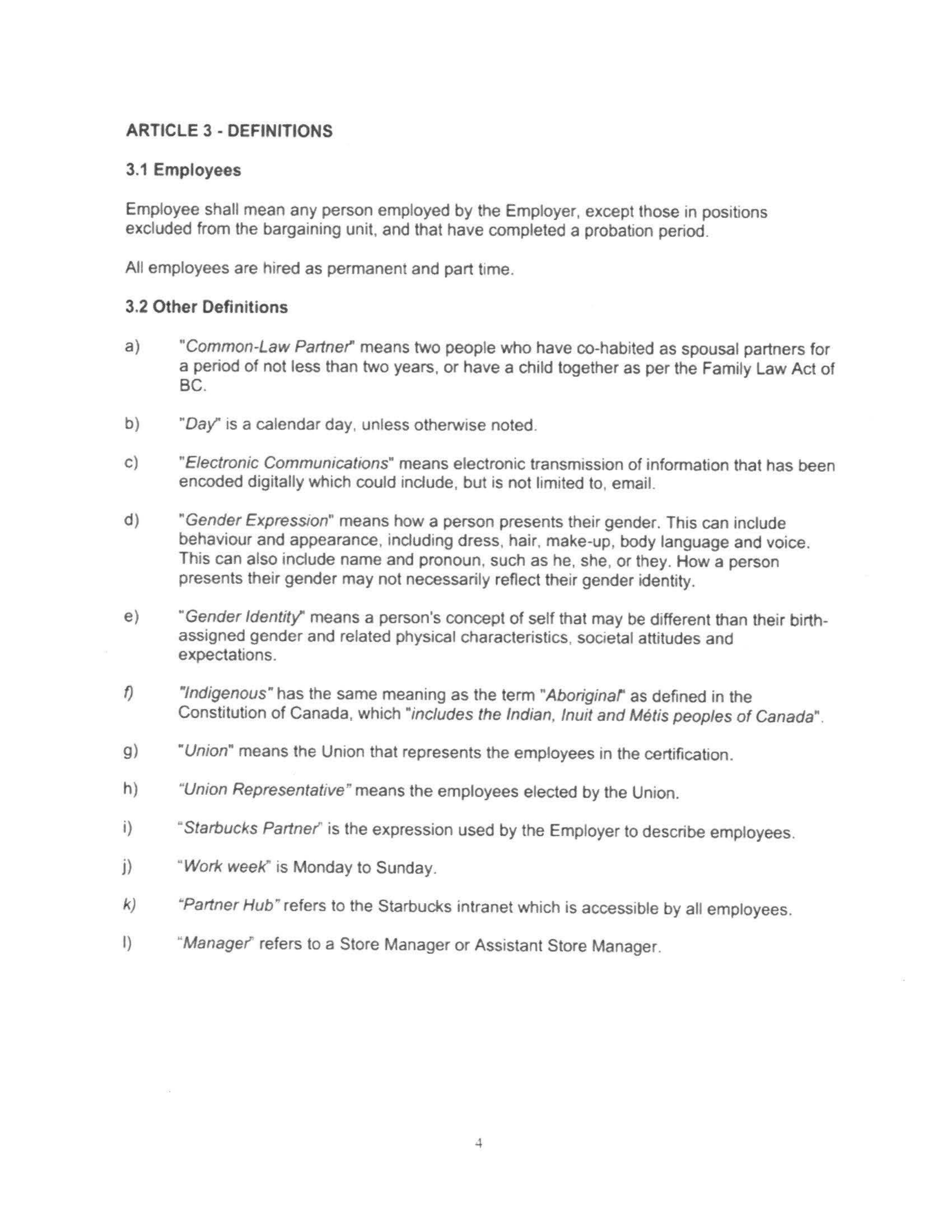 Starbucks Collective Bargaining Agreement — page 5