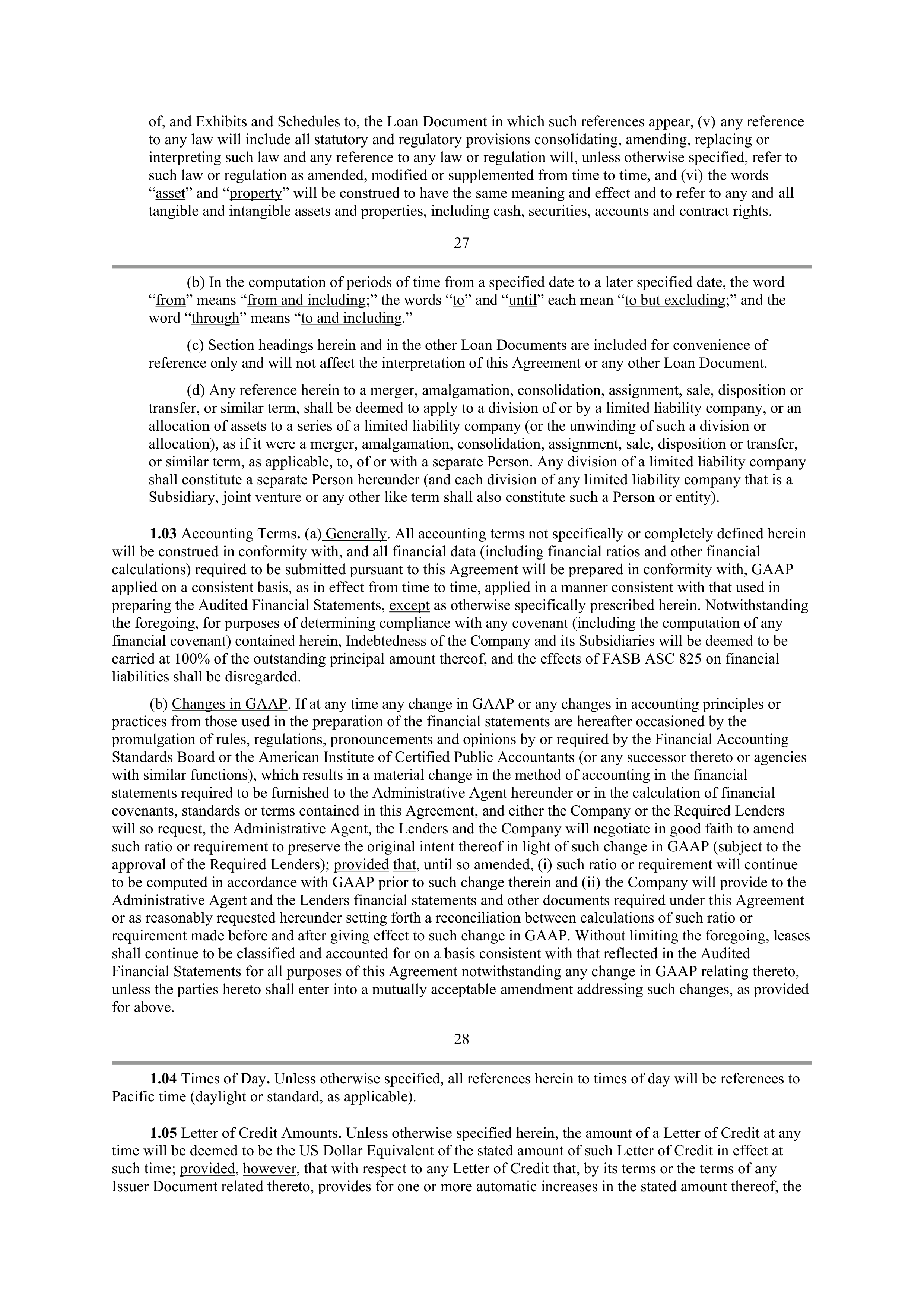Starbucks Credit Agreement — page 24