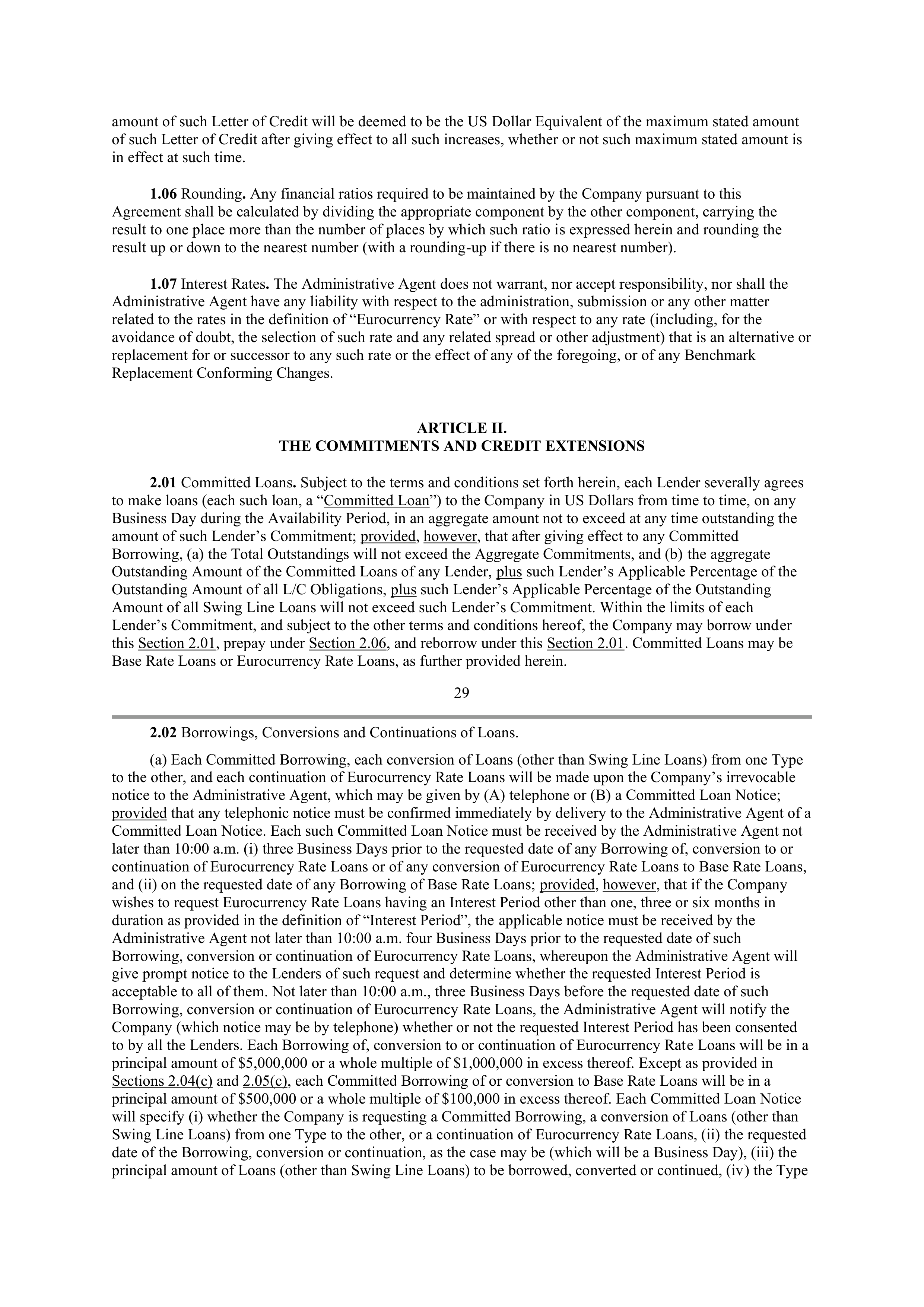 Starbucks Credit Agreement — page 25