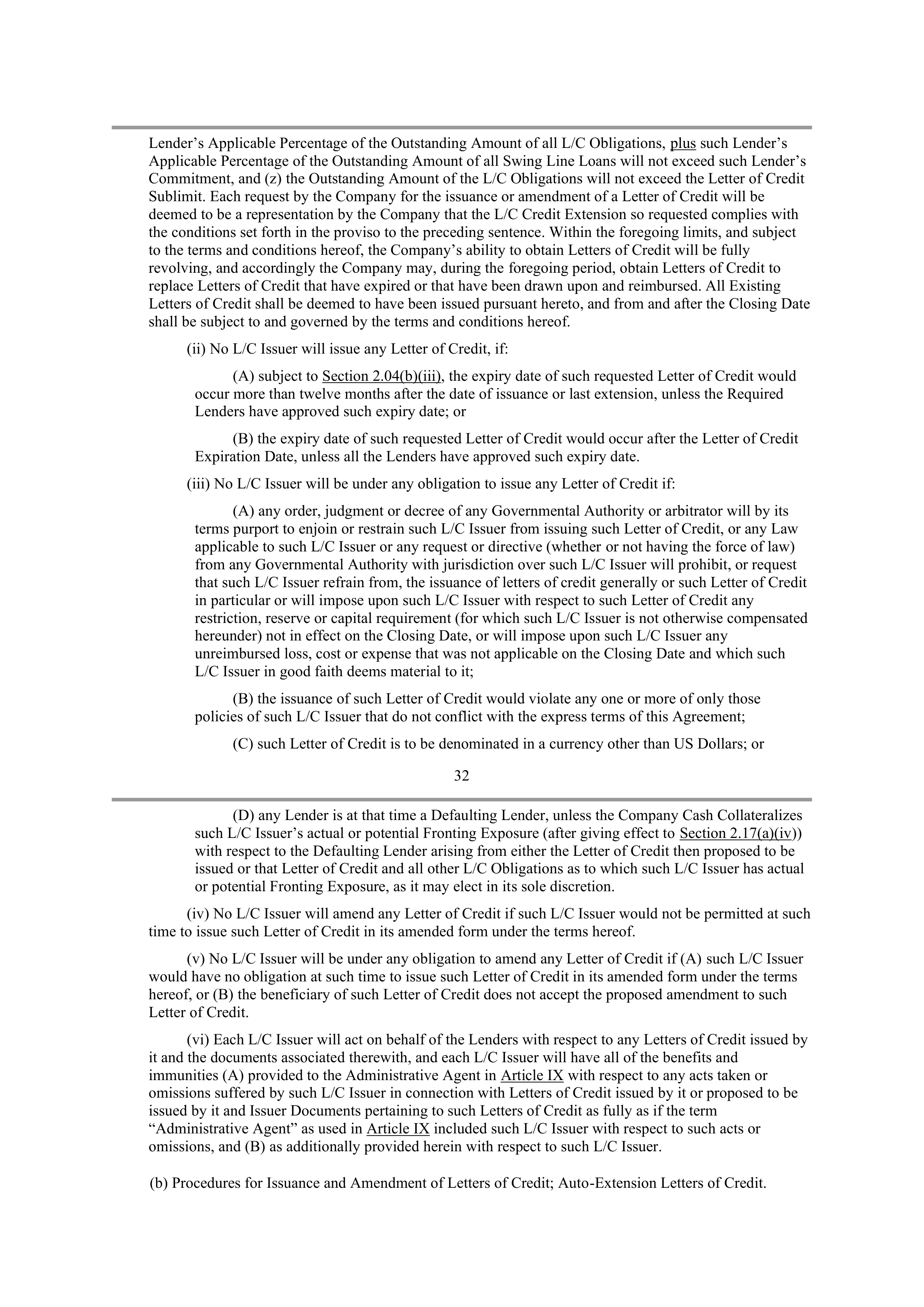 Starbucks Credit Agreement — page 27